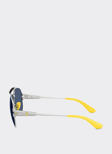 Ferrari Ray-Ban for Scuderia Ferrari RB3762M in silver-tone metal with blue lenses Silver LA01Bf