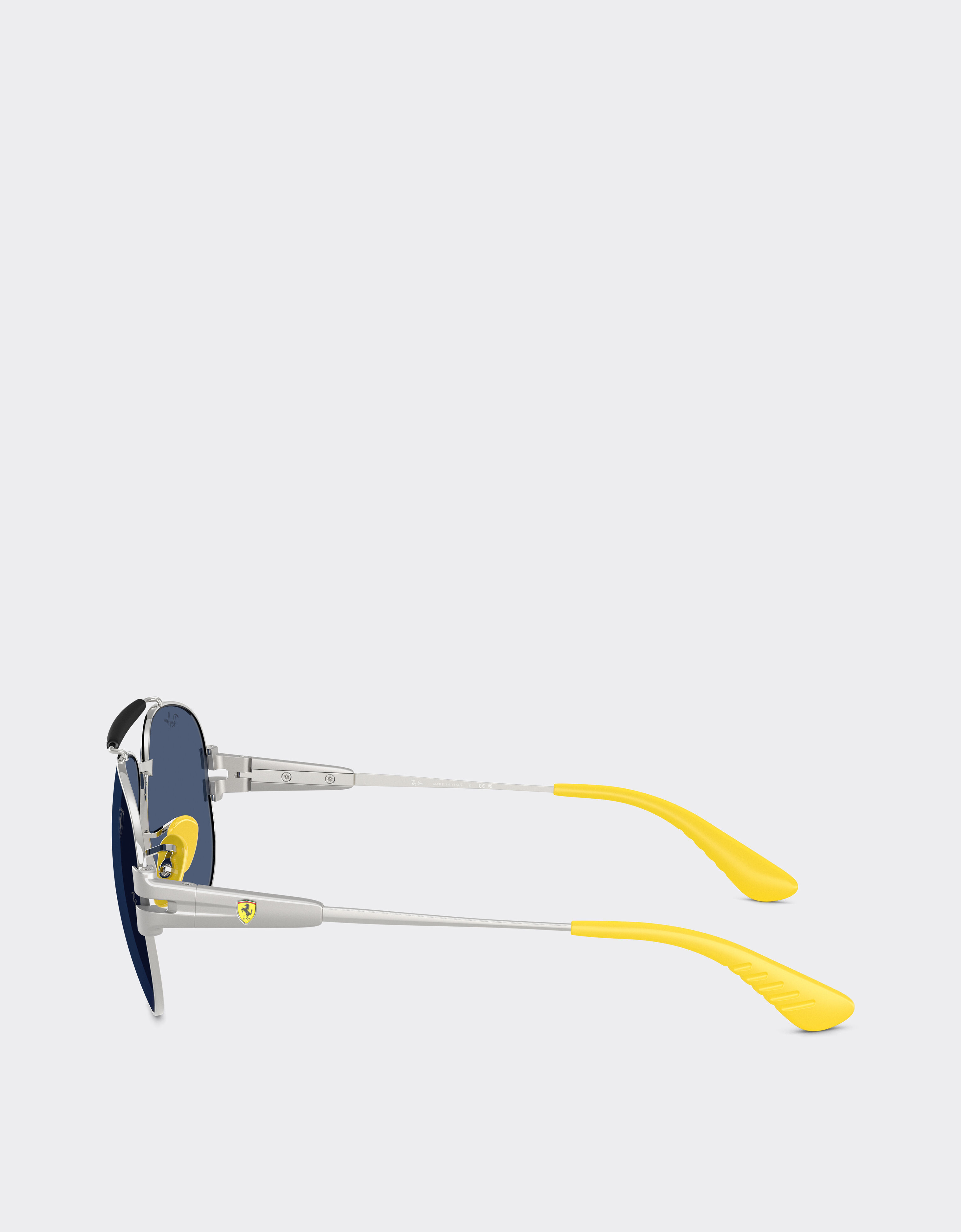 Ferrari Ray-Ban for Scuderia Ferrari RB3762M in silver-tone metal with blue lenses Silver LA01Bf