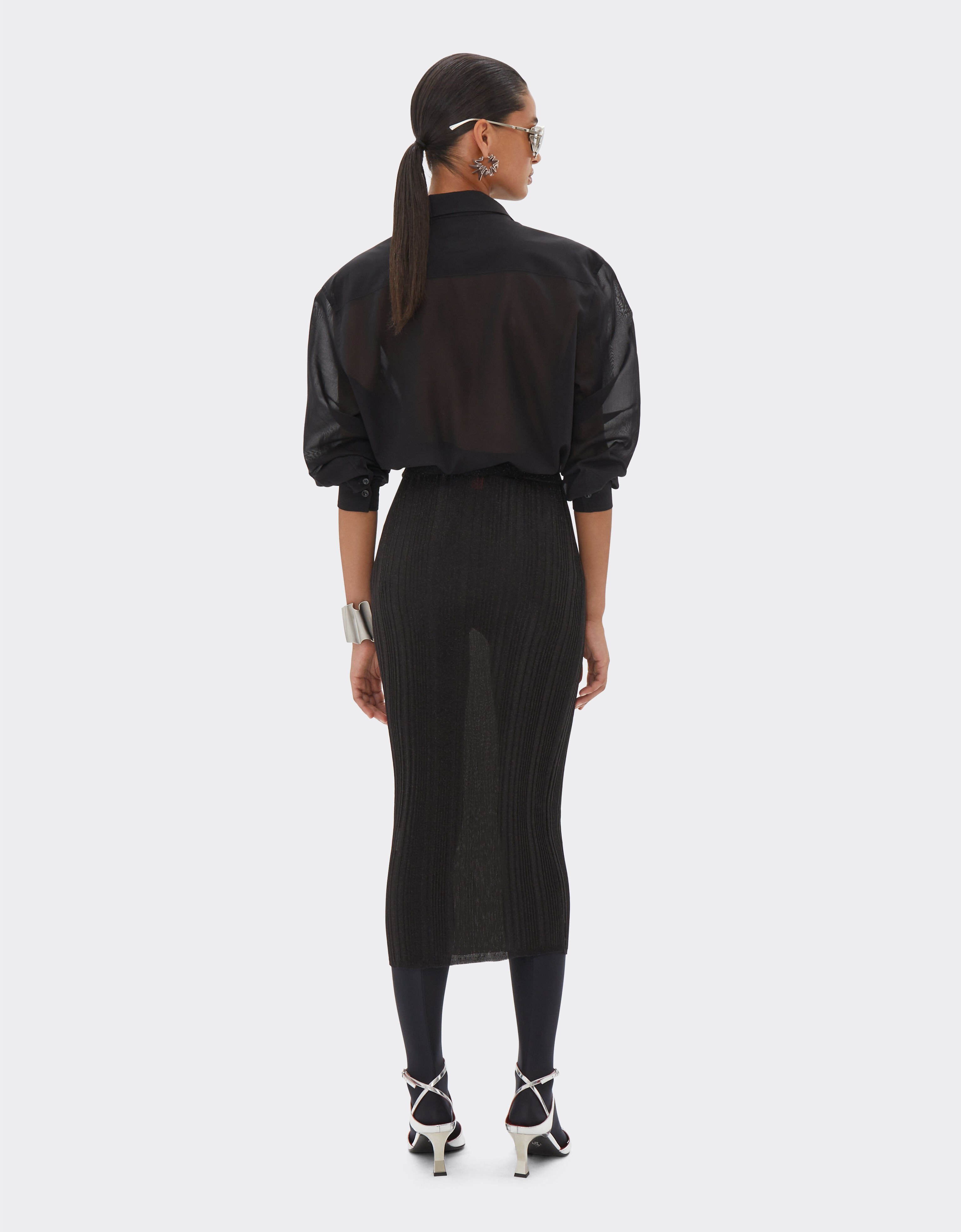 Ferrari Viscose and lurex pencil skirt Black 21665f