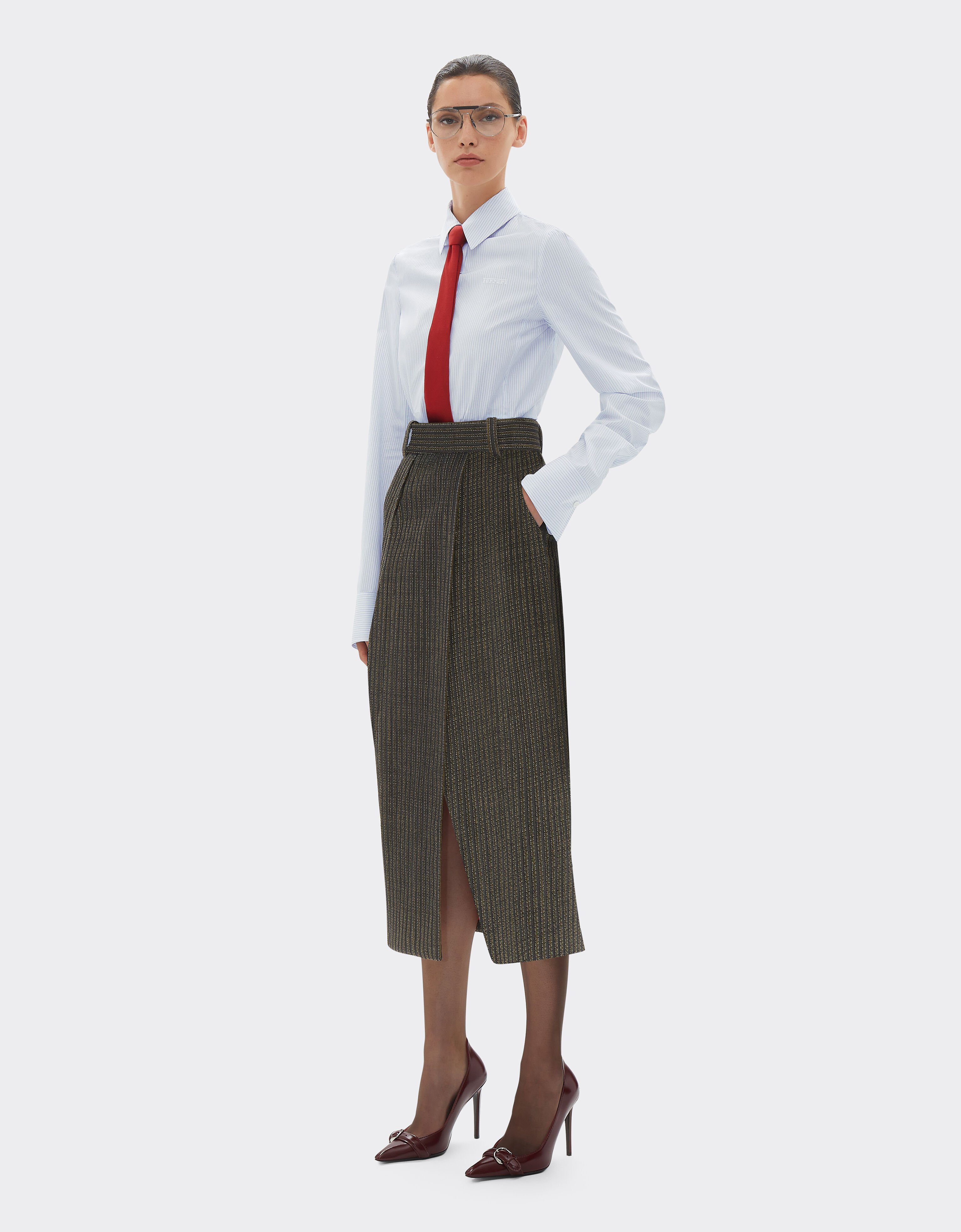 Ferrari Skirt in pinstripe wool Anthracite 49801f