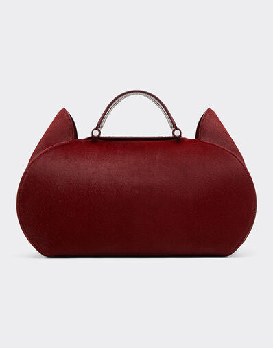 Ferrari La Ferrari Dino bowling bag in cowhide Cherry 49767f