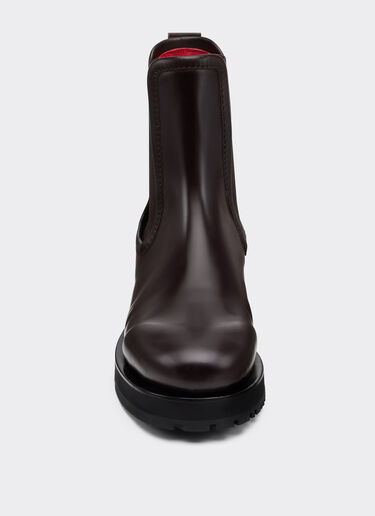 Ferrari Chelsea boot in matte leather Mahogany 49156f