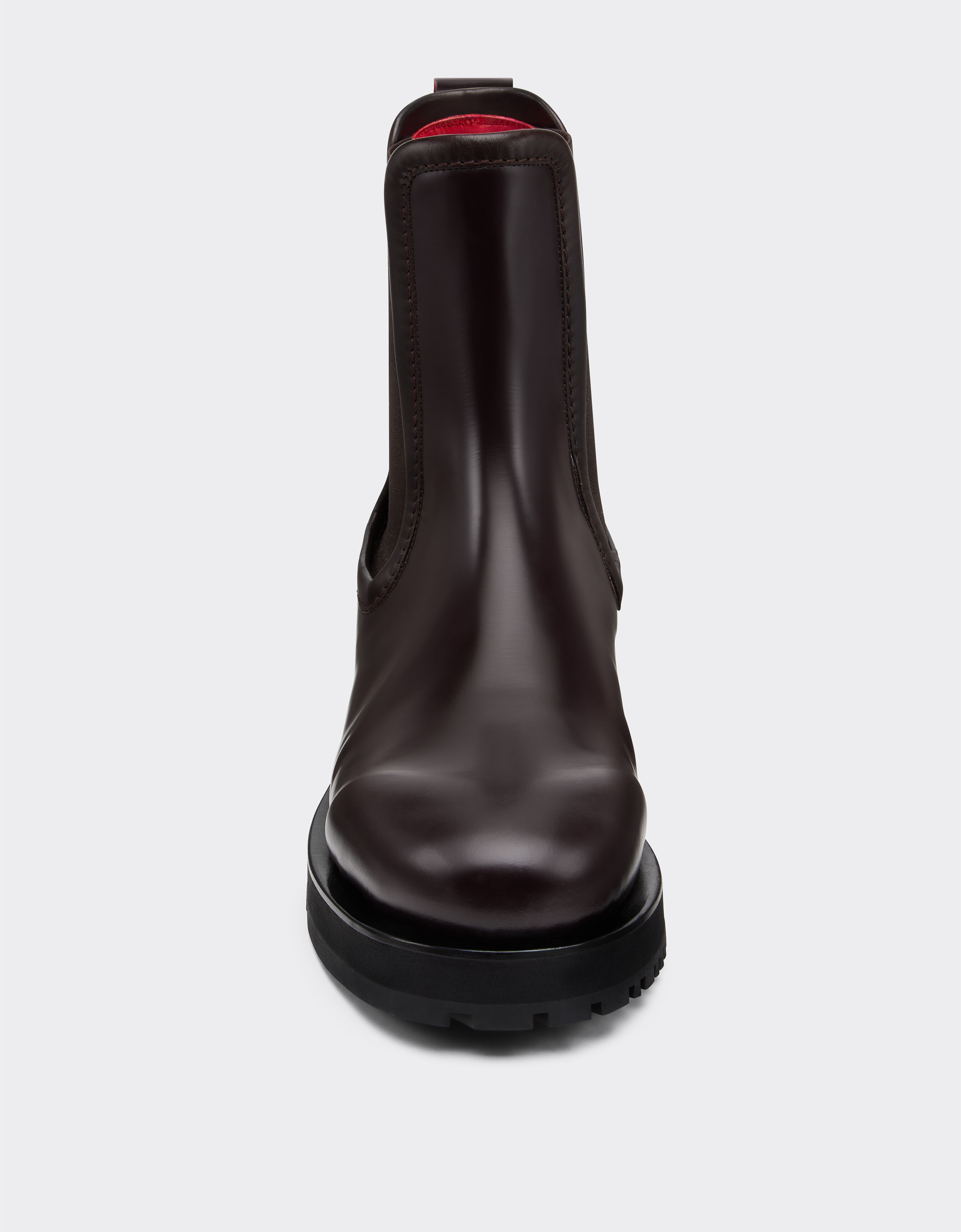 Ferrari Chelsea boot in matte leather Mahogany 49156f