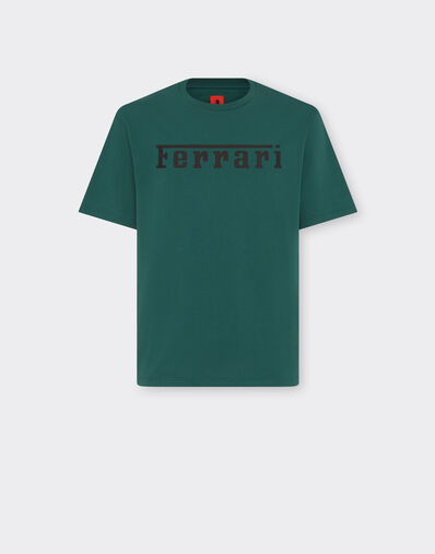 Ferrari Cotton T-shirt with Ferrari logo Ficus Green 21179f