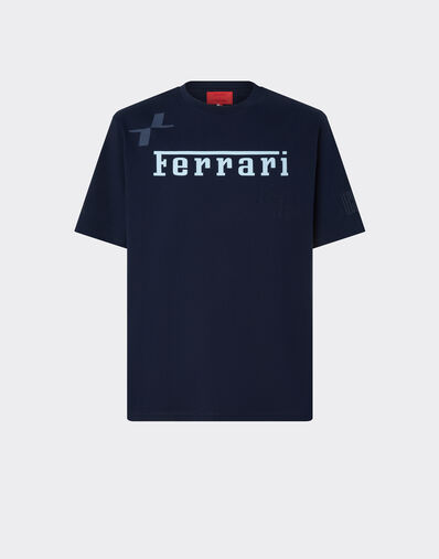 Ferrari Ferrari x Charles Leclerc T-shirt with Ferrari logo Navy 22293f