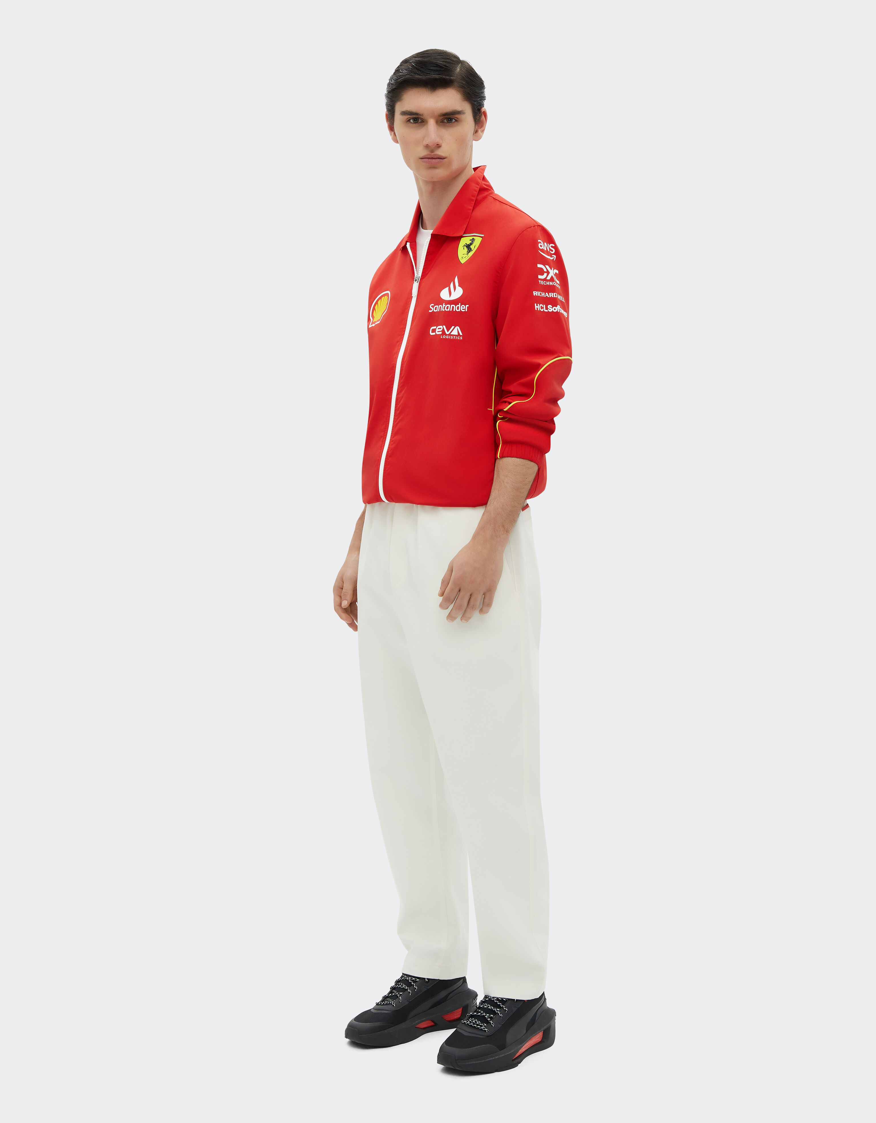 2024 Scuderia Ferrari Team Replica Coach jacket in Rosso Corsa for Men Ferrari