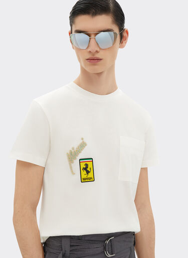 Ferrari Miami Collection T-shirt with breast pocket Aquamarine 21230f