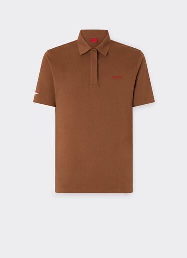 Ferrari-Poloshirt aus Baumwolle für den GP von Monaco 2026 Ferrari Ferrari-Poloshirt aus Baumwolle für den GP von Monaco 2026 Caffè CJMPO0021JCO0045f