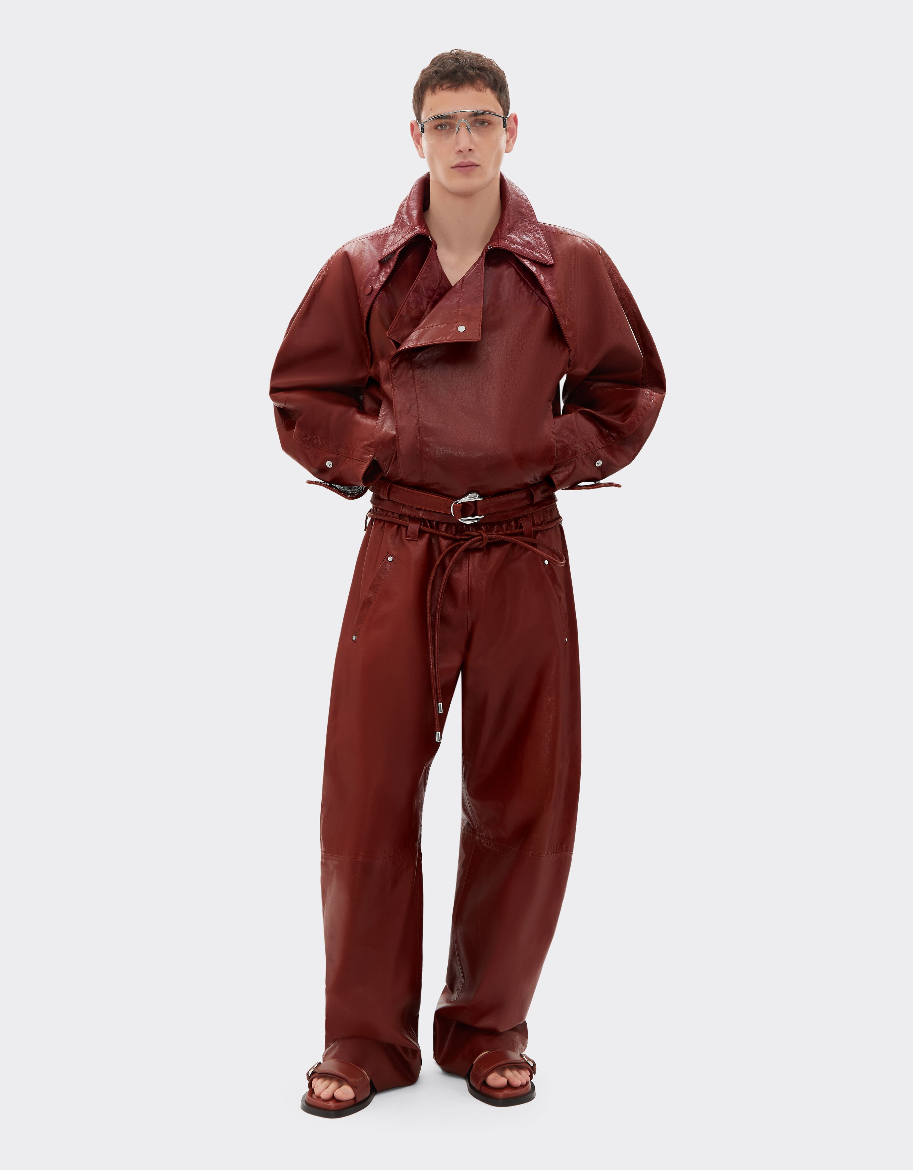 Ferrari Waxed leather blouson Fired Brick 51439f