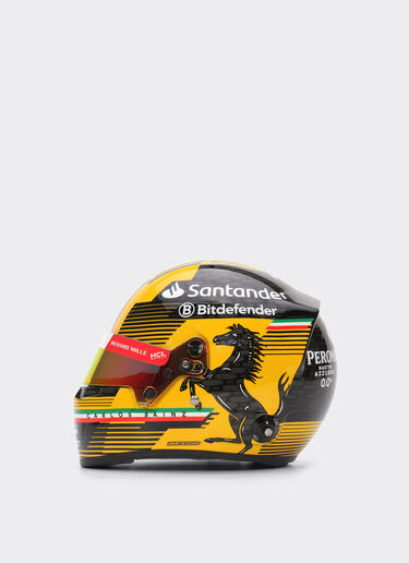 Ferrari Mini-casque Carlos Sainz Monza Special Edition 2024 à l'échelle 1/2 Jaune F1353f