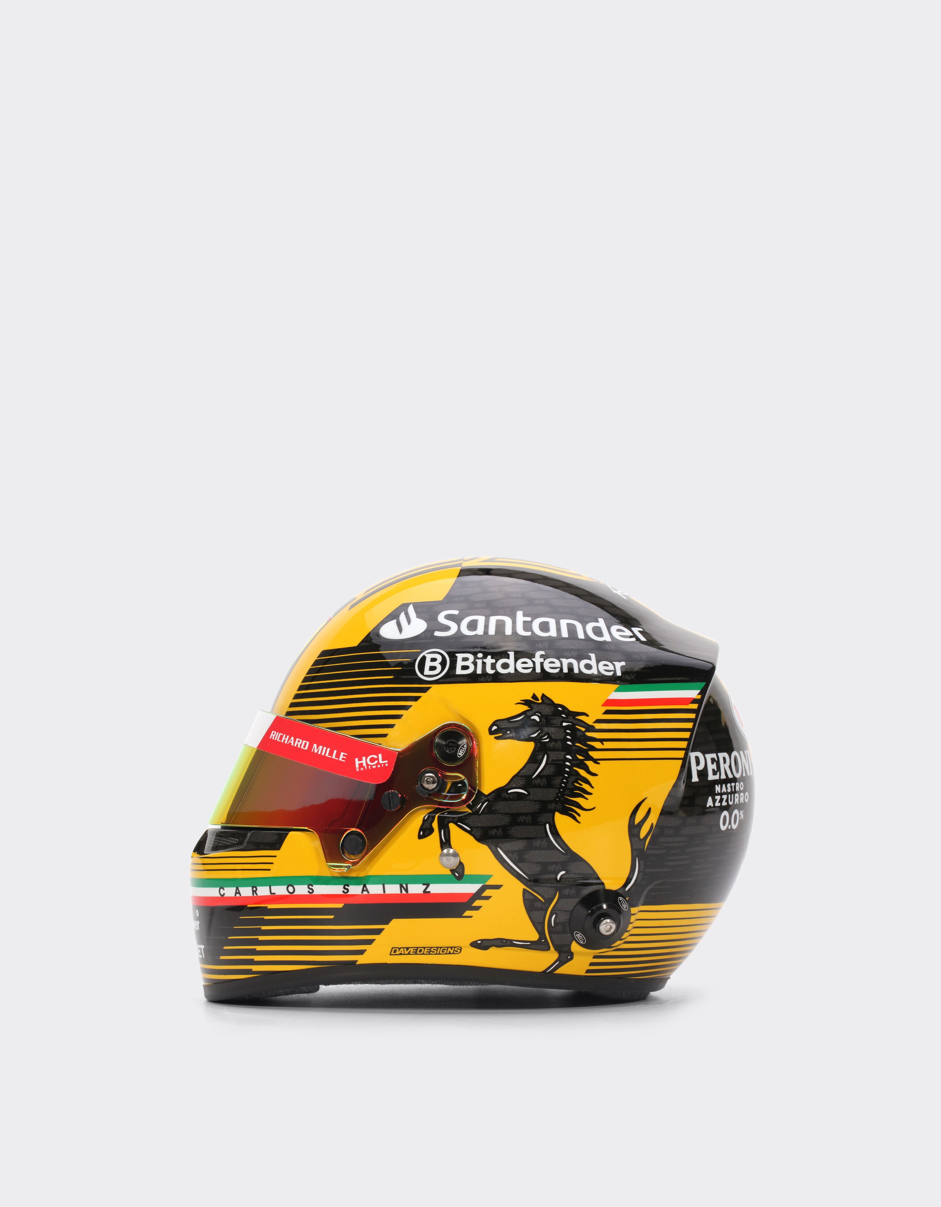 Ferrari Mini-casque Carlos Sainz Monza Special Edition 2024 à l'échelle 1/2 Jaune F1353f