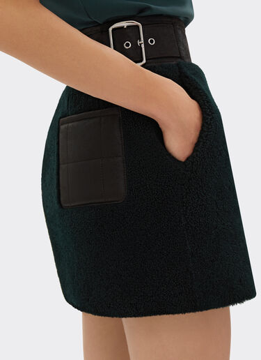 Shearling mini skirt Ferrari Shearling mini skirt Army 20987f