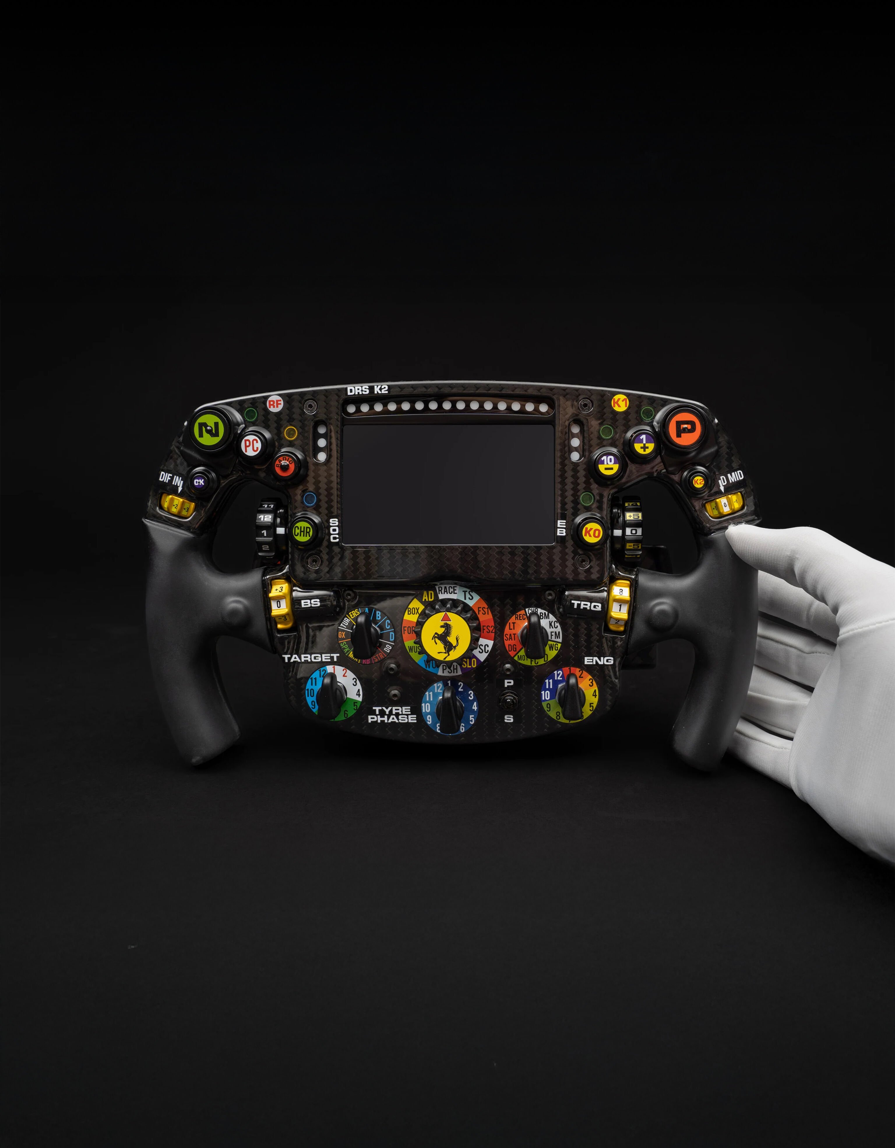 Ferrari Ferrari LH SF-25 steering wheel 1:1 scale model Black LA0D9f