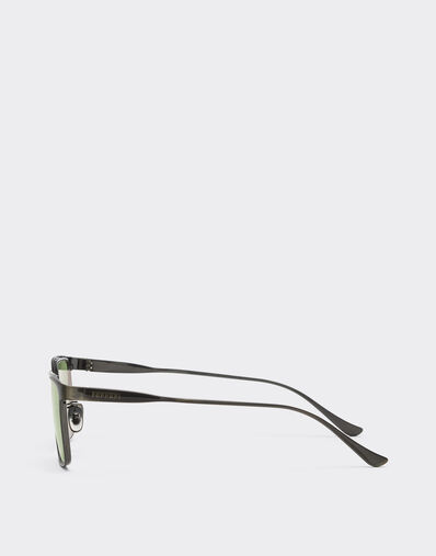 Ferrari Ferrari sunglasses in graymetal with green crystal lenses Grigio Scuro LA0LHf