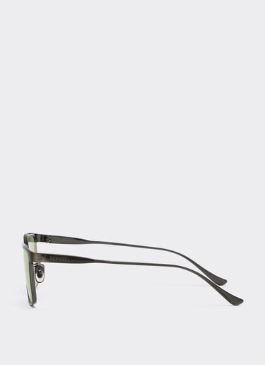 Ferrari Lunettes de soleil Ferrari en métal gris avec verres verts cristal Grigio Scuro LA0LHf