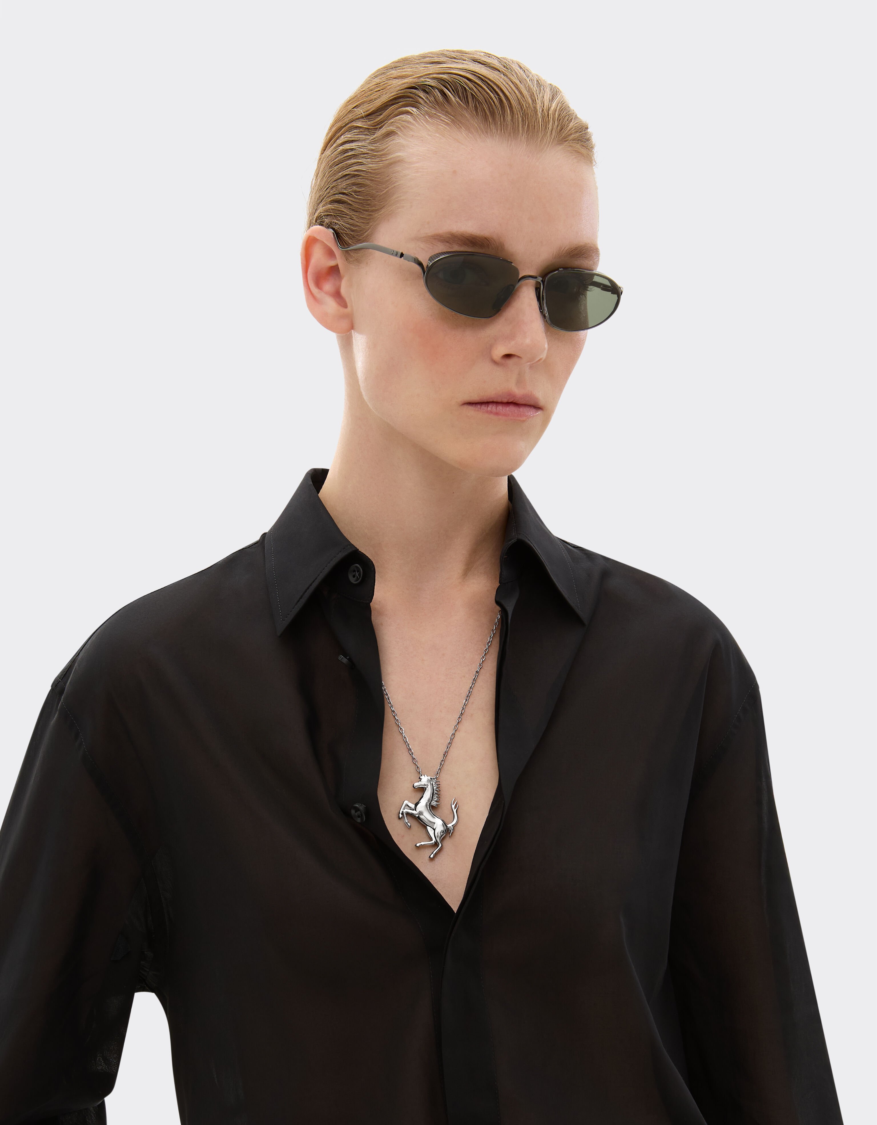 Ferrari Necklace with Prancing Horse Charcoal 20010f