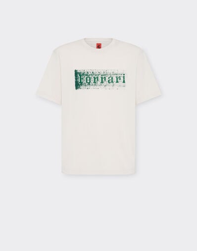 Ferrari T-shirt with Ferrari logo graphic Ecru 22039f