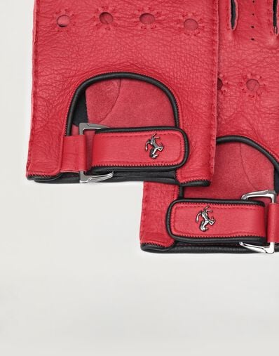 Ferrari Gants de conduite en cuir avec Cheval cabré Rosso Corsa 47148f