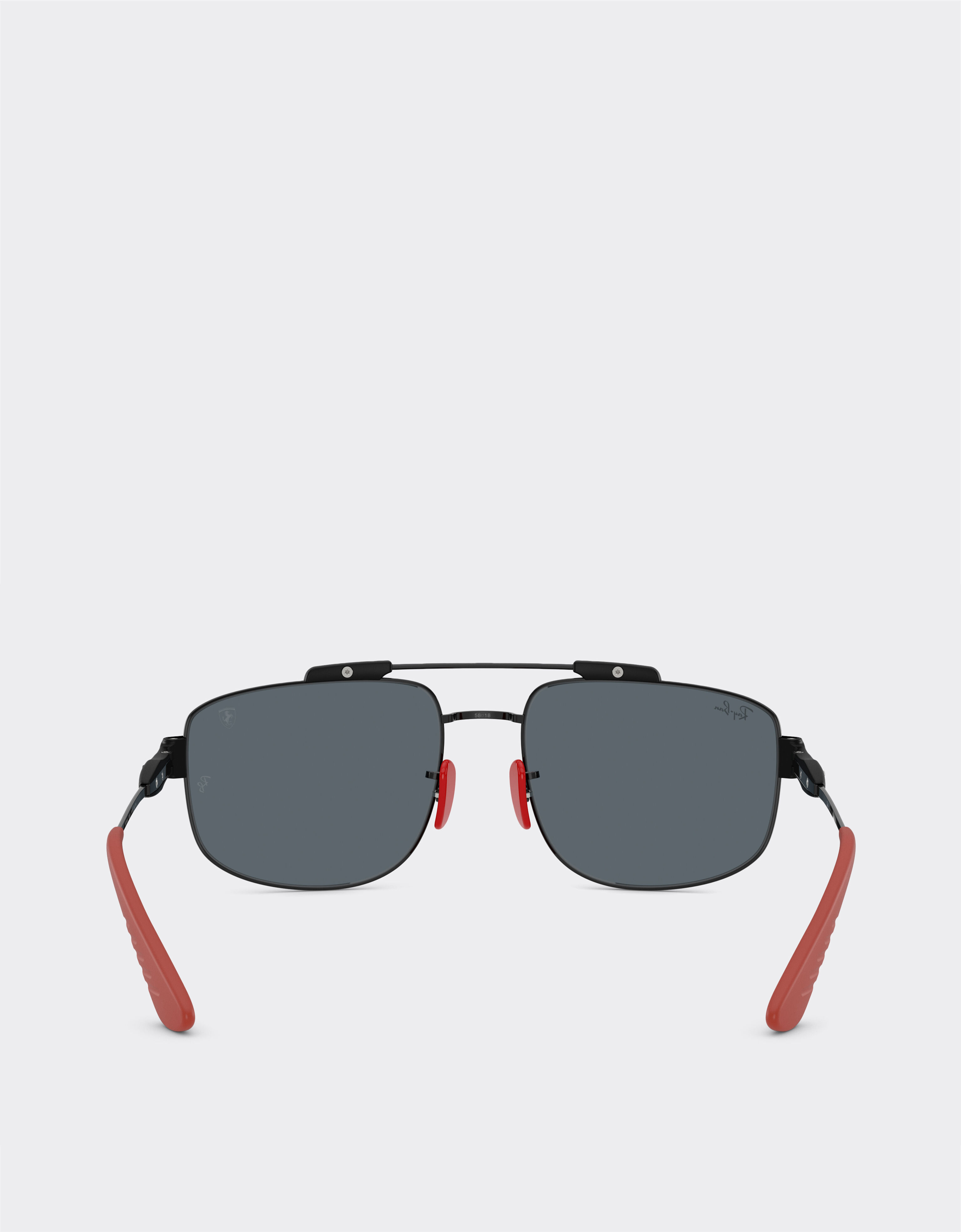 Ferrari Ray-Ban for Scuderia Ferrari RB3789M in black metal with blue lenses Nero LA0JNf
