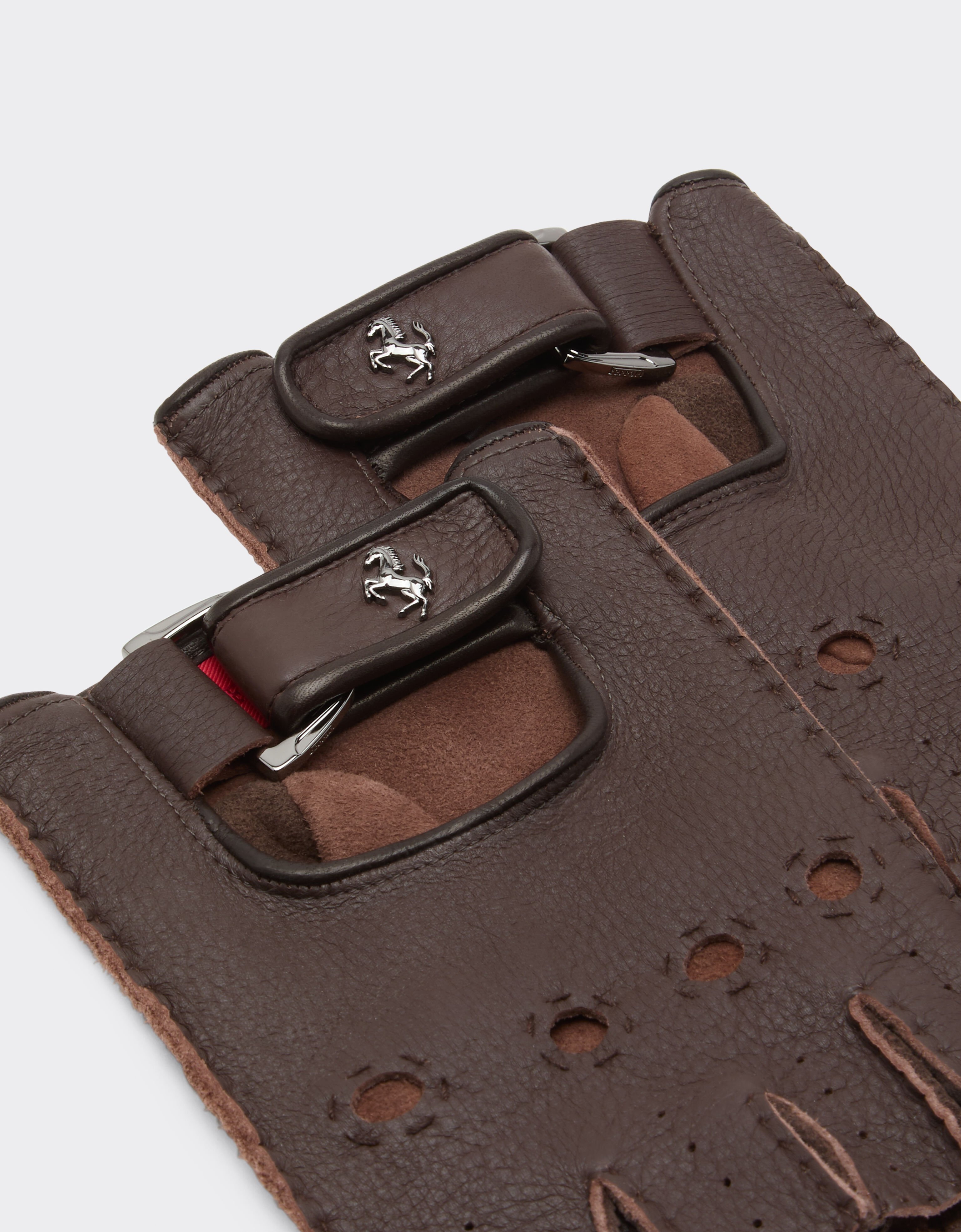 Ferrari Gants de conduite en cuir sans doigts Tabac 47148f