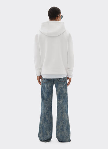 Ferrari Hooded sweatshirt in scuba Optical White 49280f