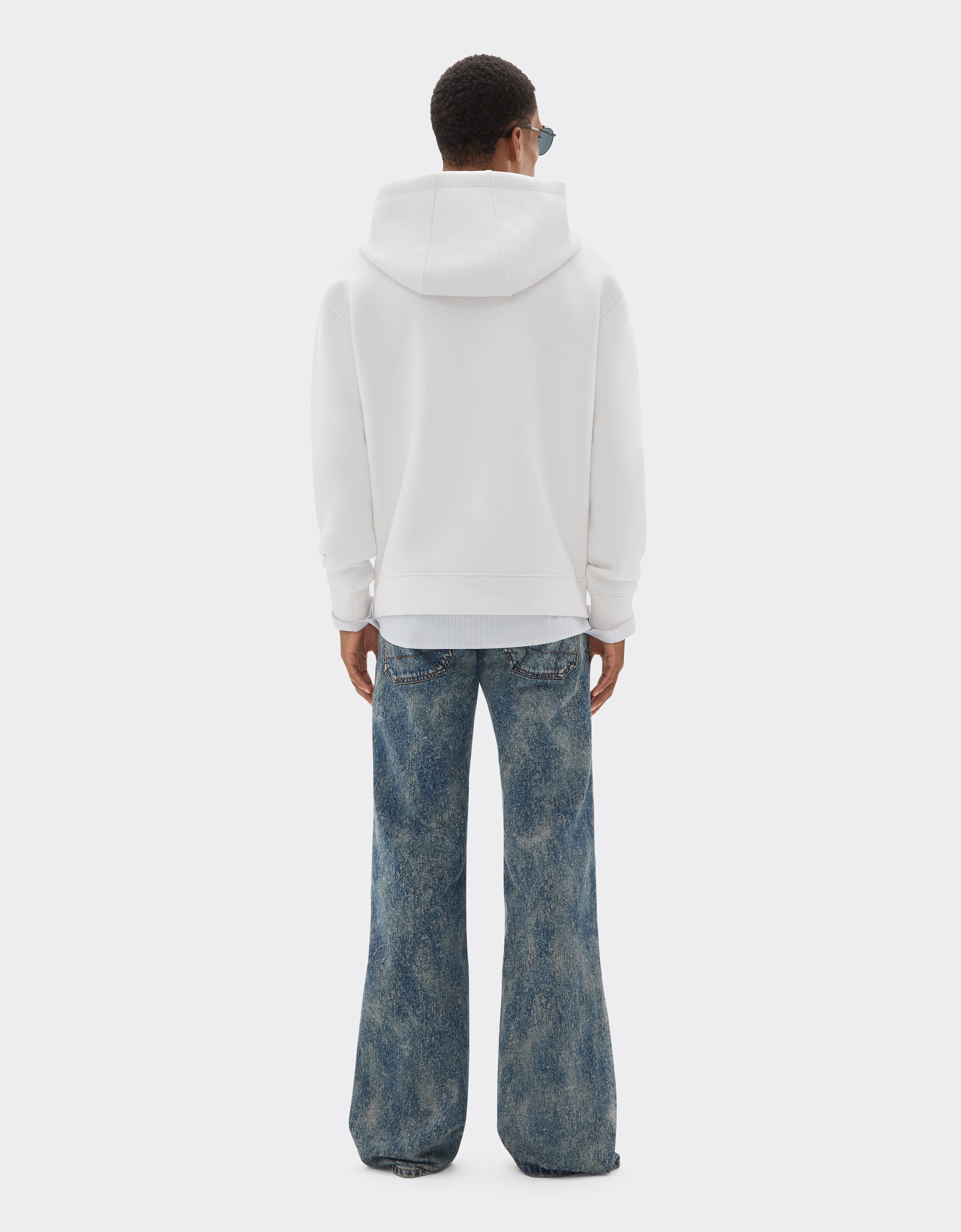 Ferrari Hooded sweatshirt in scuba Optical White 49280f