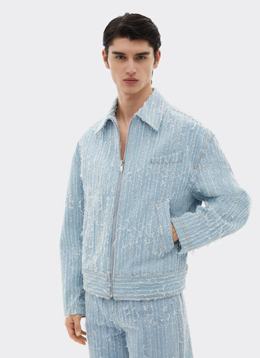 Ferrari Veste en jean effiloché et décoloré Denim clair 22417f