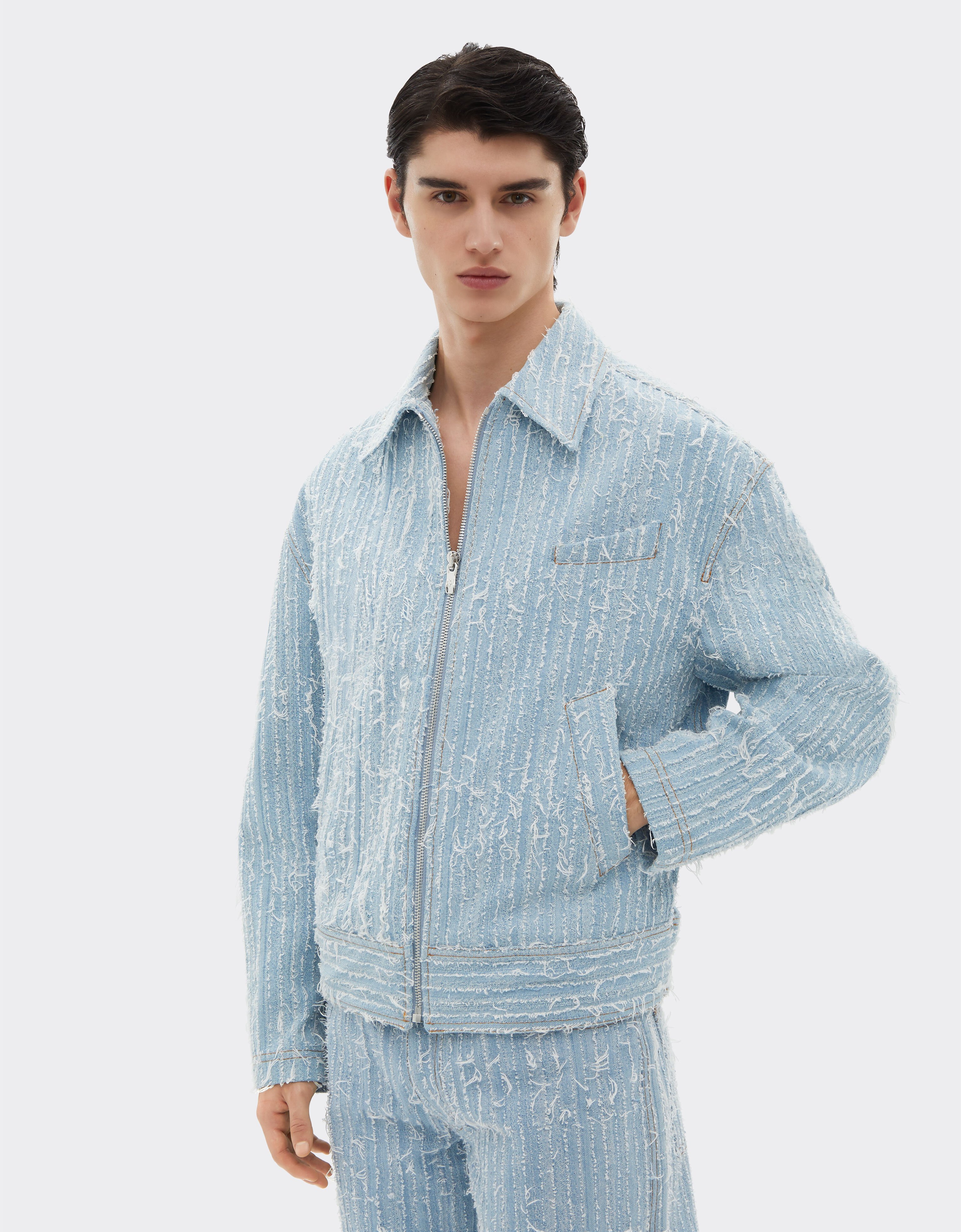 Ferrari Veste en jean effiloché et décoloré Denim clair 22417f