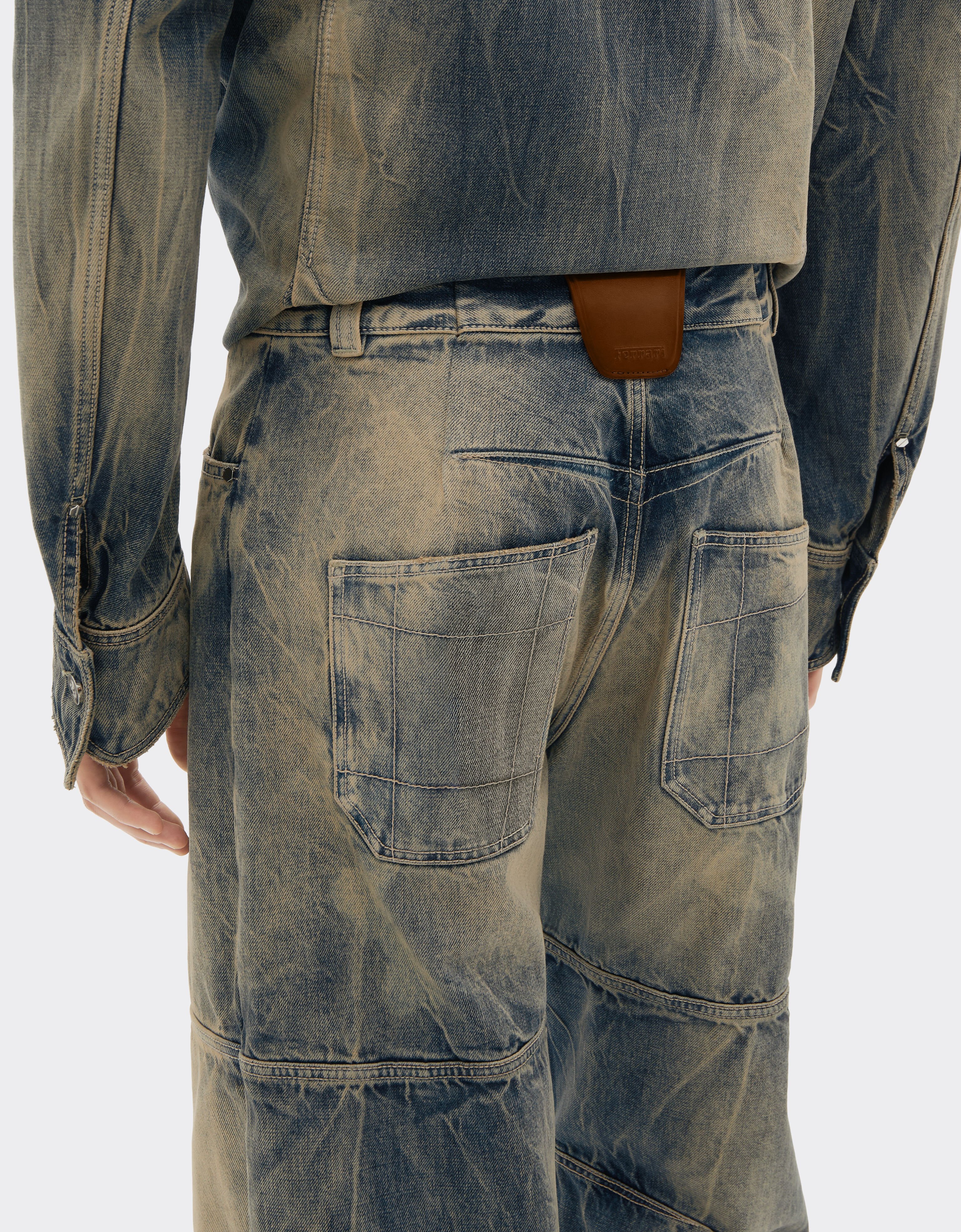 Ferrari Acid-washed denim trousers Blu Denim 51186f