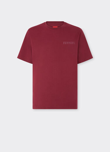 Ferrari Cotton T-shirt with Ferrari logo Mahogany 21163f