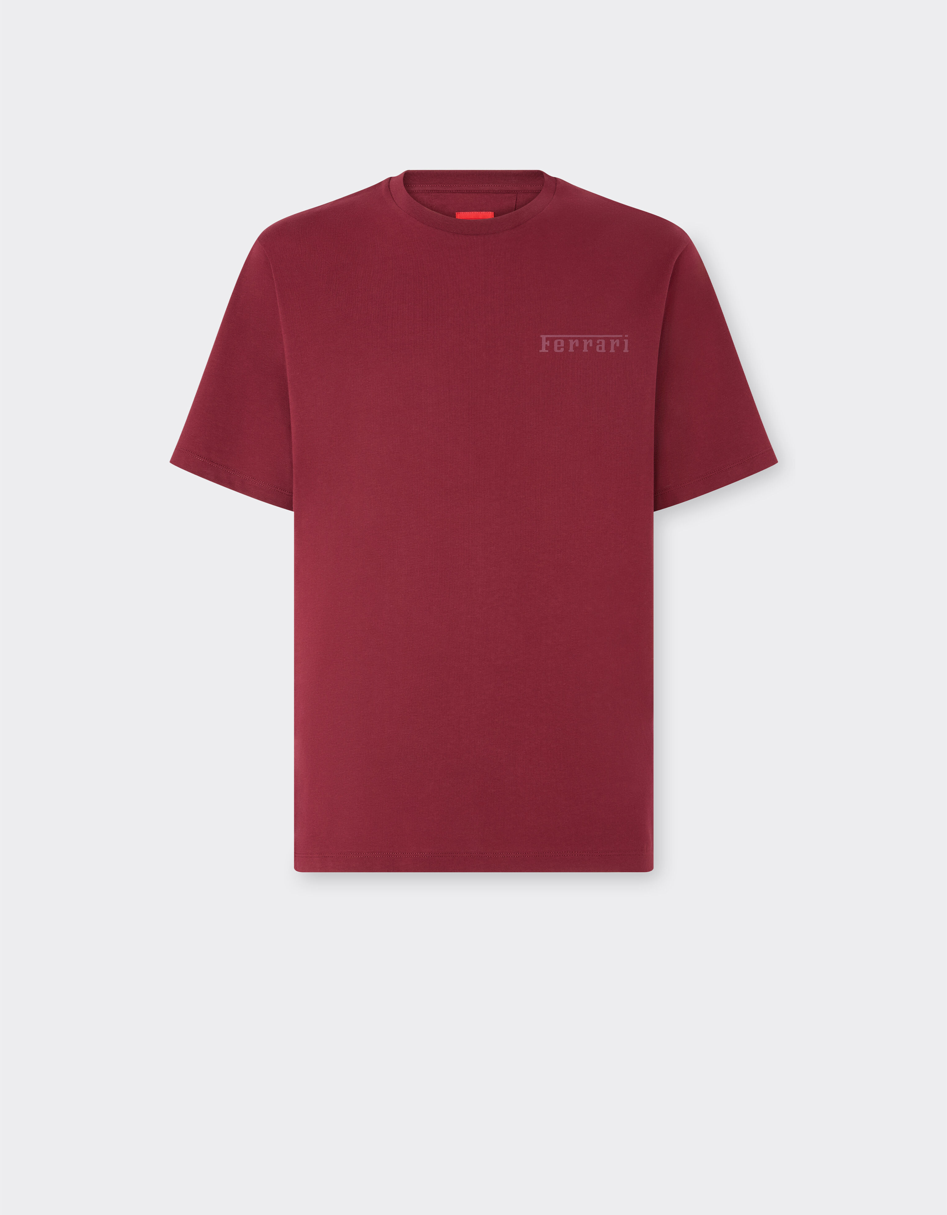 Ferrari Cotton T-shirt with Ferrari logo Mahogany 21163f