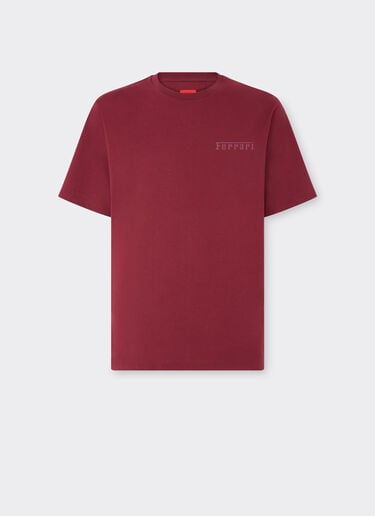 Cotton T-shirt with Ferrari logo Ferrari Cotton T-shirt with Ferrari logo Mahogany 21163f