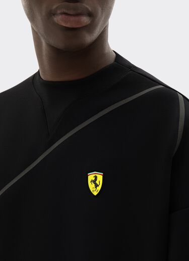  Pull à manches longues en tissu Scuba Nero SJMSW0082JCO0025f