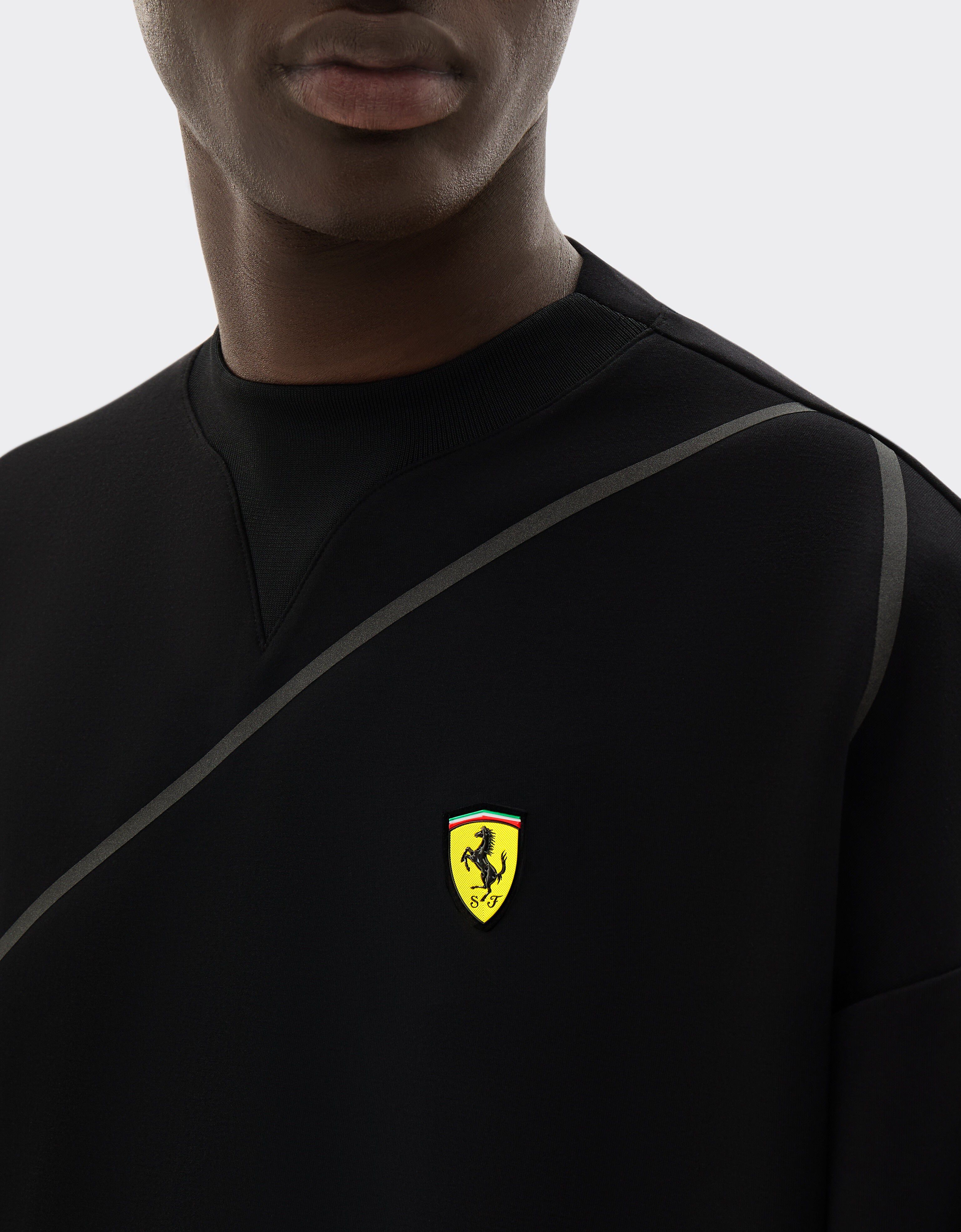  Pull à manches longues en tissu Scuba Nero SJMSW0082JCO0025f