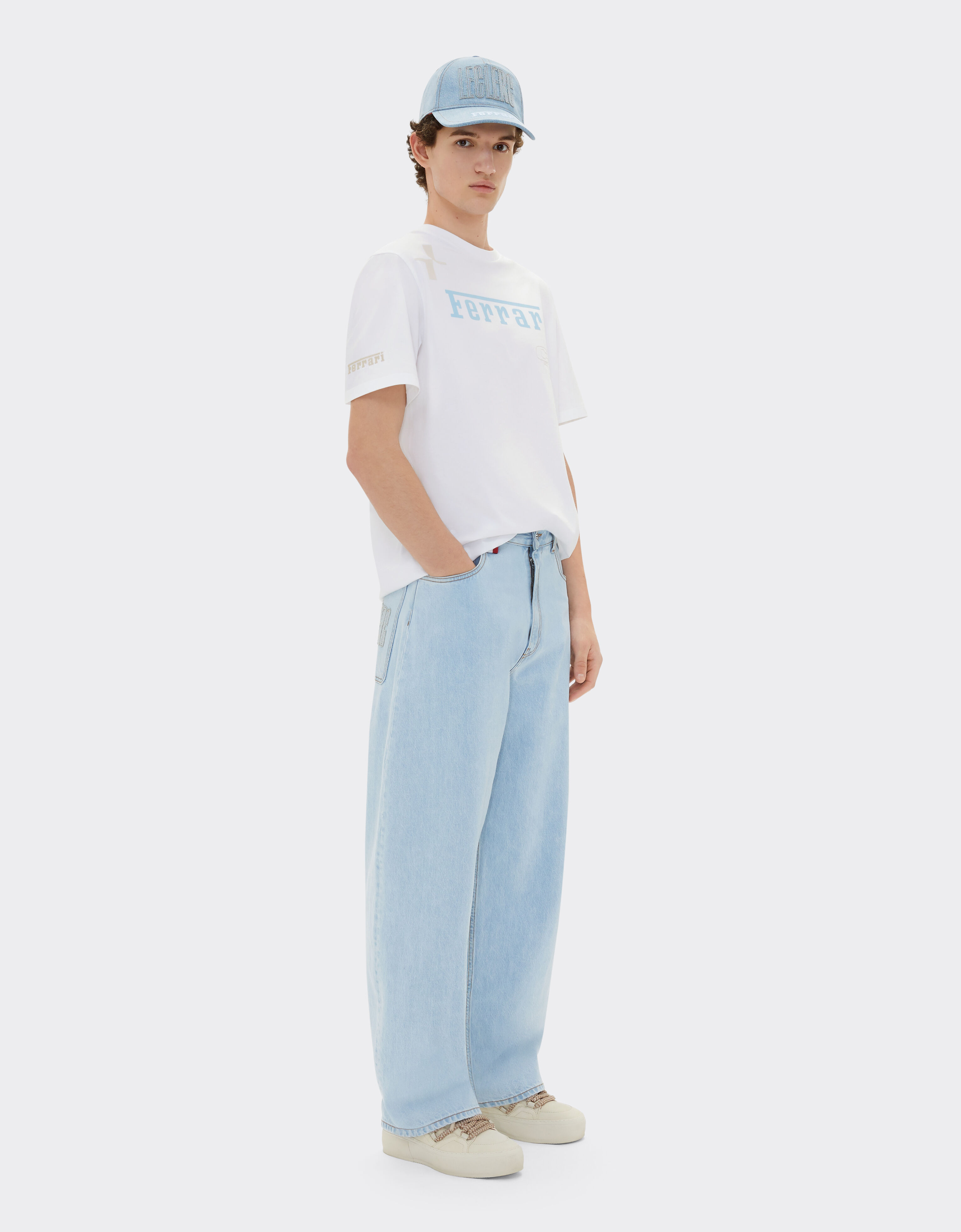 Ferrari Camiseta con logo Ferrari x Charles Leclerc Blanco óptico 22293f