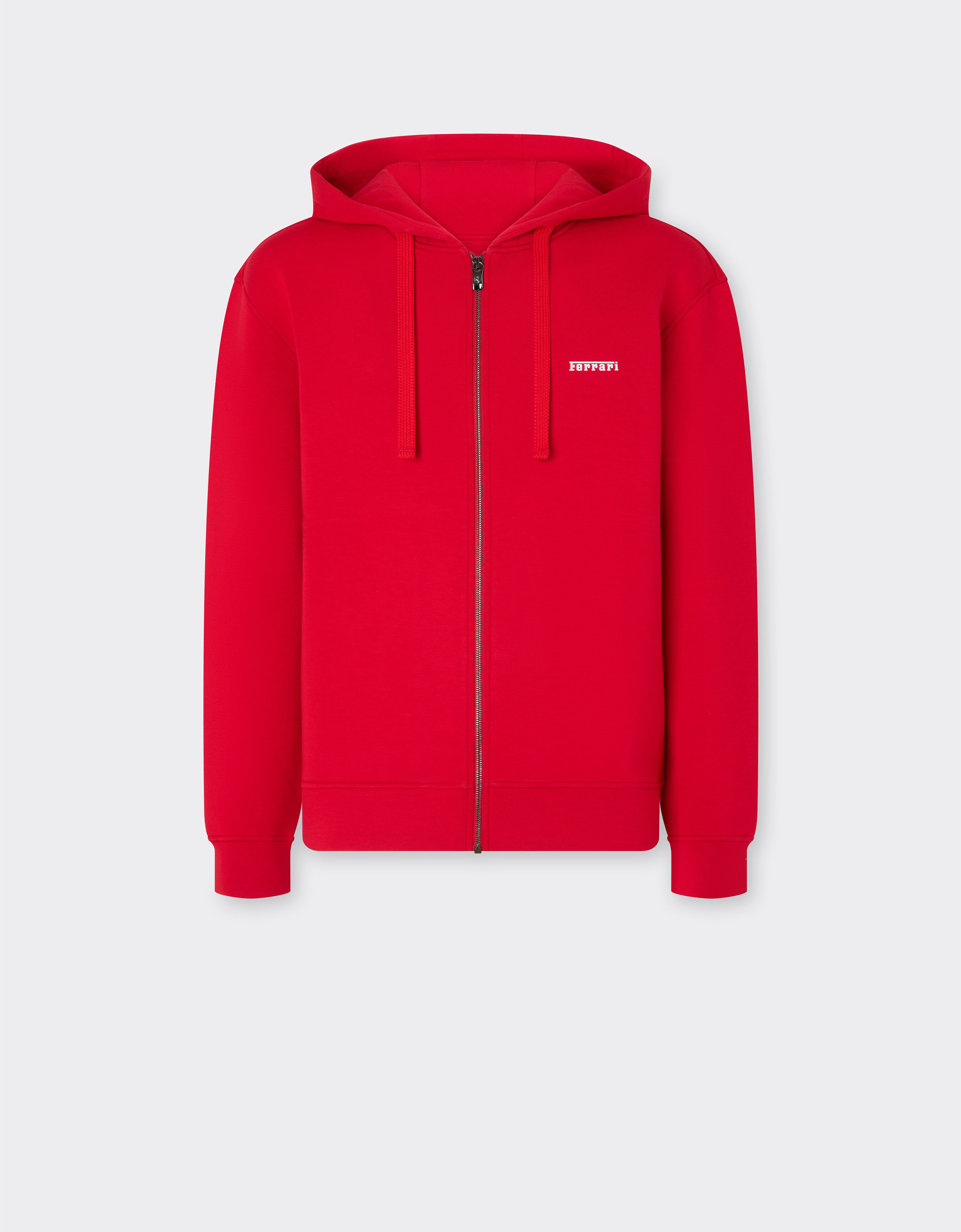 Ferrari Hooded sweatshirt in scuba Rosso Corsa 51158f