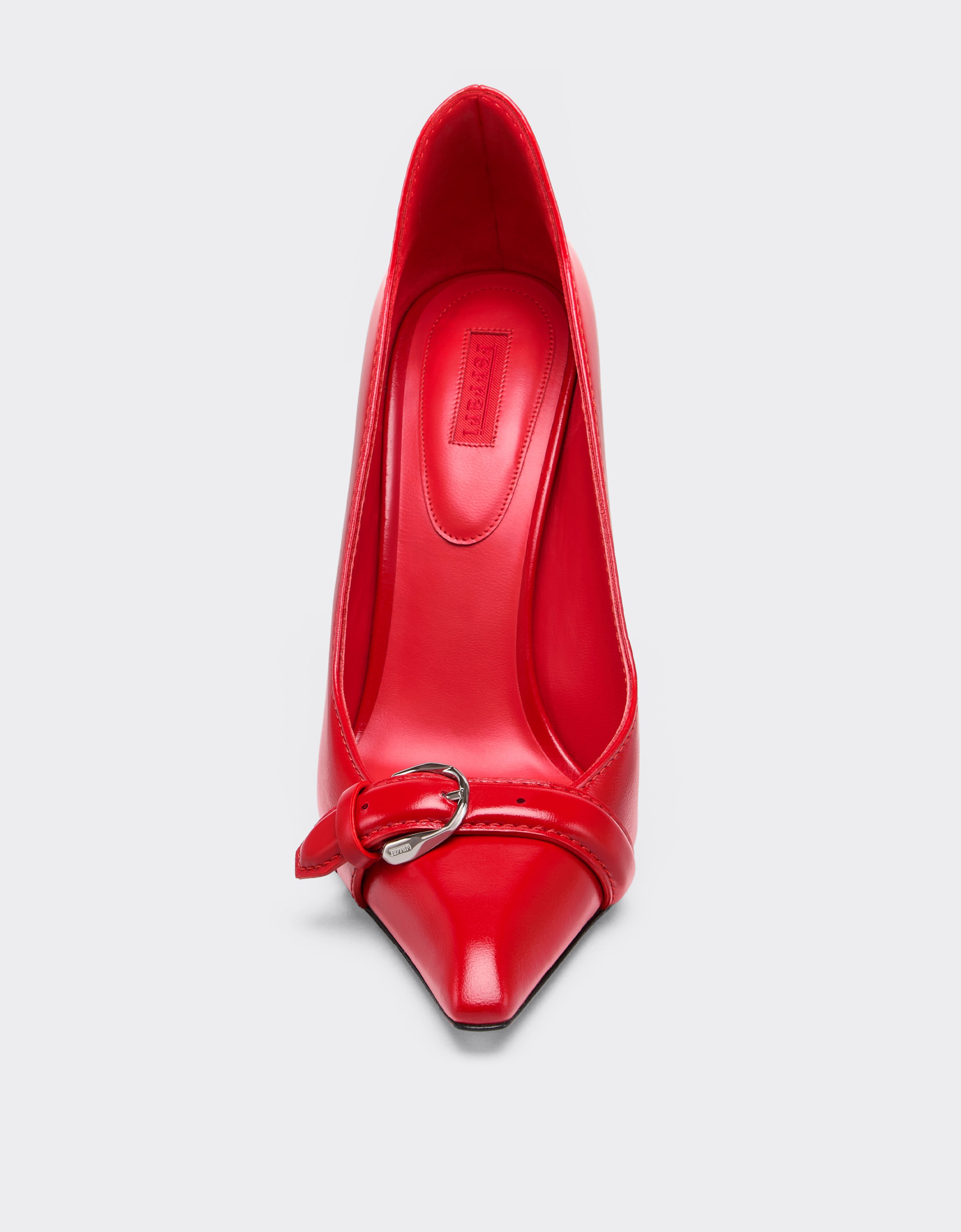 Ferrari Court shoes in ultra-wet-effect glossy leather Rosso Dino 49387f