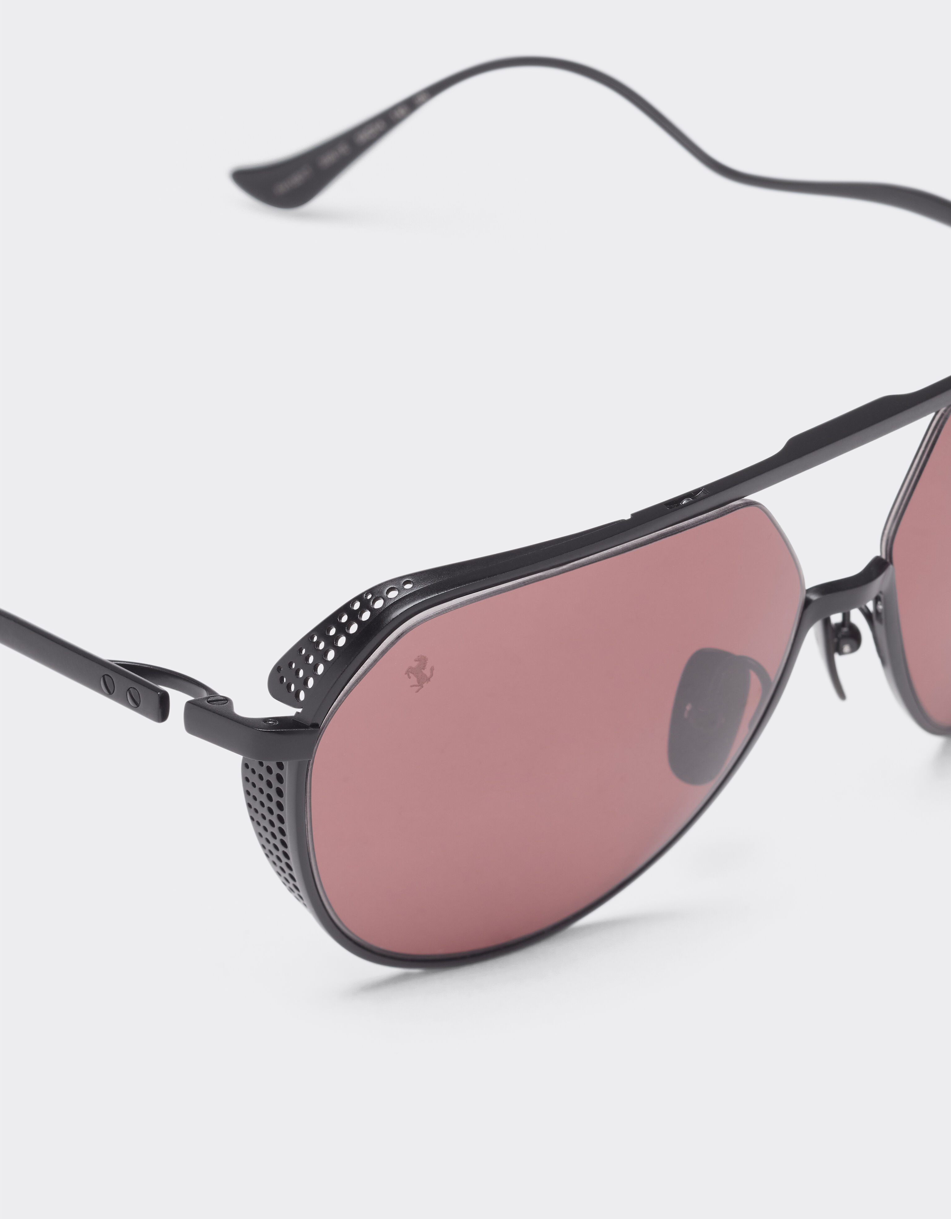 Ferrari Ferrari sunglasses in matt black titanium with exclusive Contrast Pro™ lenses Black Matt LA02Df
