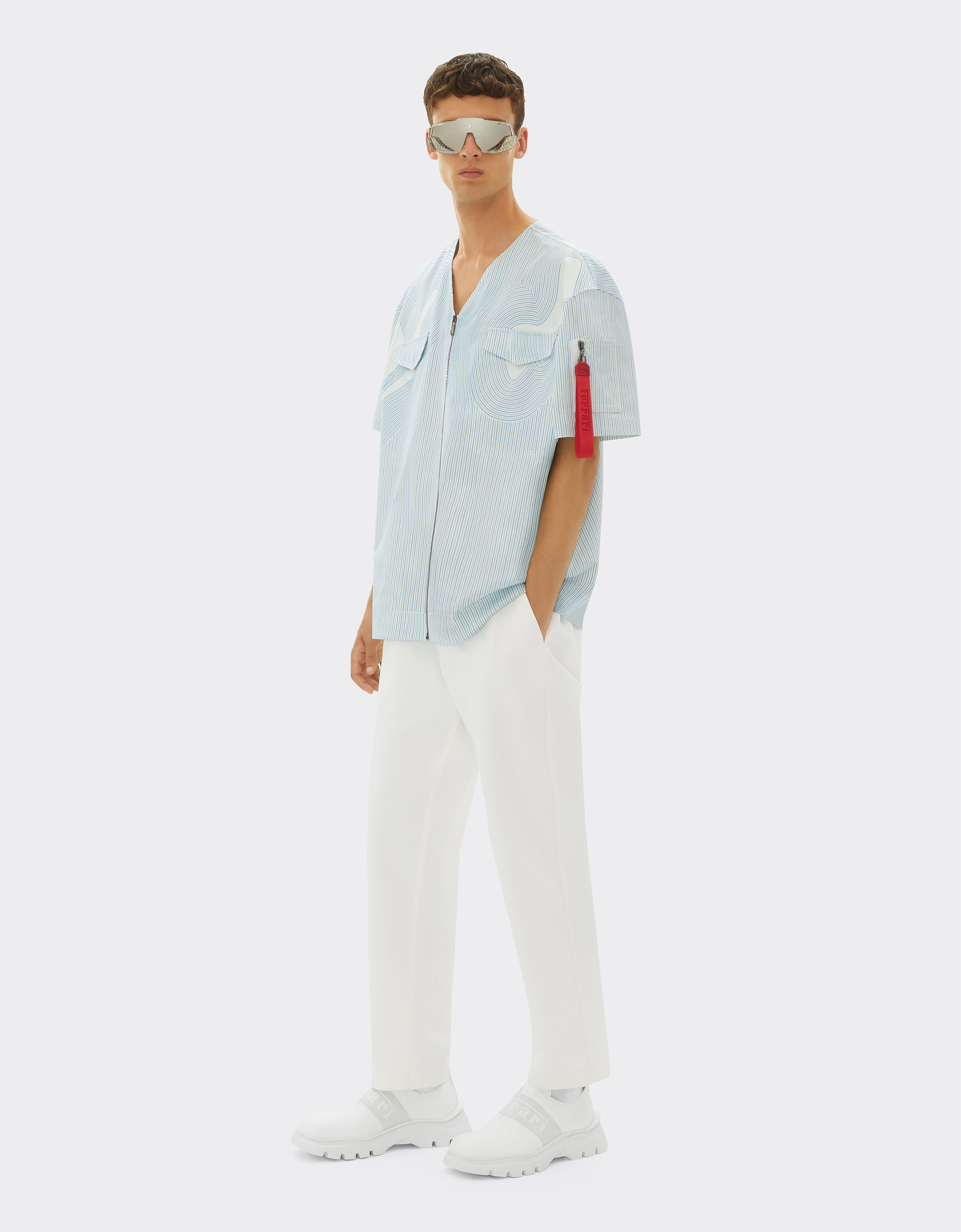 Ferrari 短袖棉质棒球衣 光学白 48493f