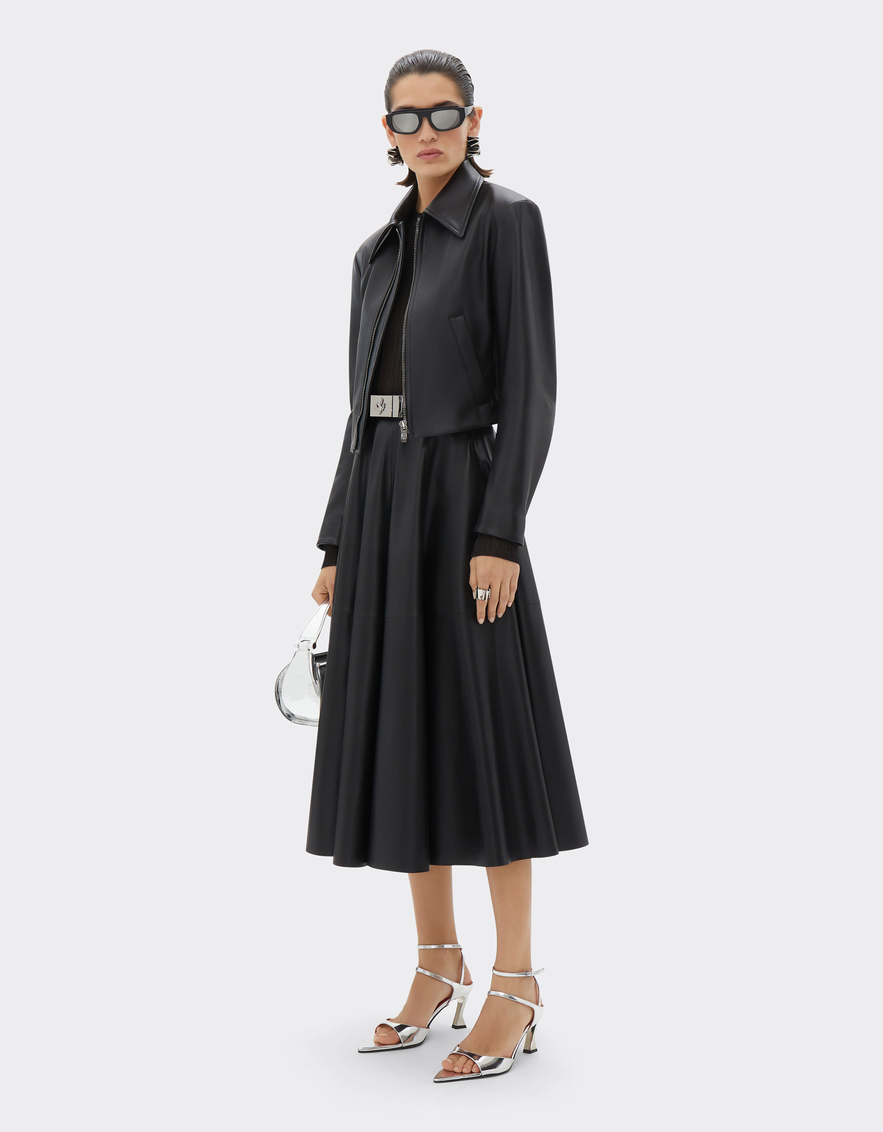 Ferrari Nappa leather biker jacket Black 21644f