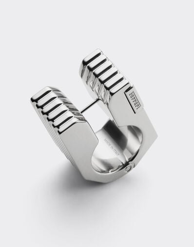 Ferrari Textured metal ring Cromo Lucido 51340f