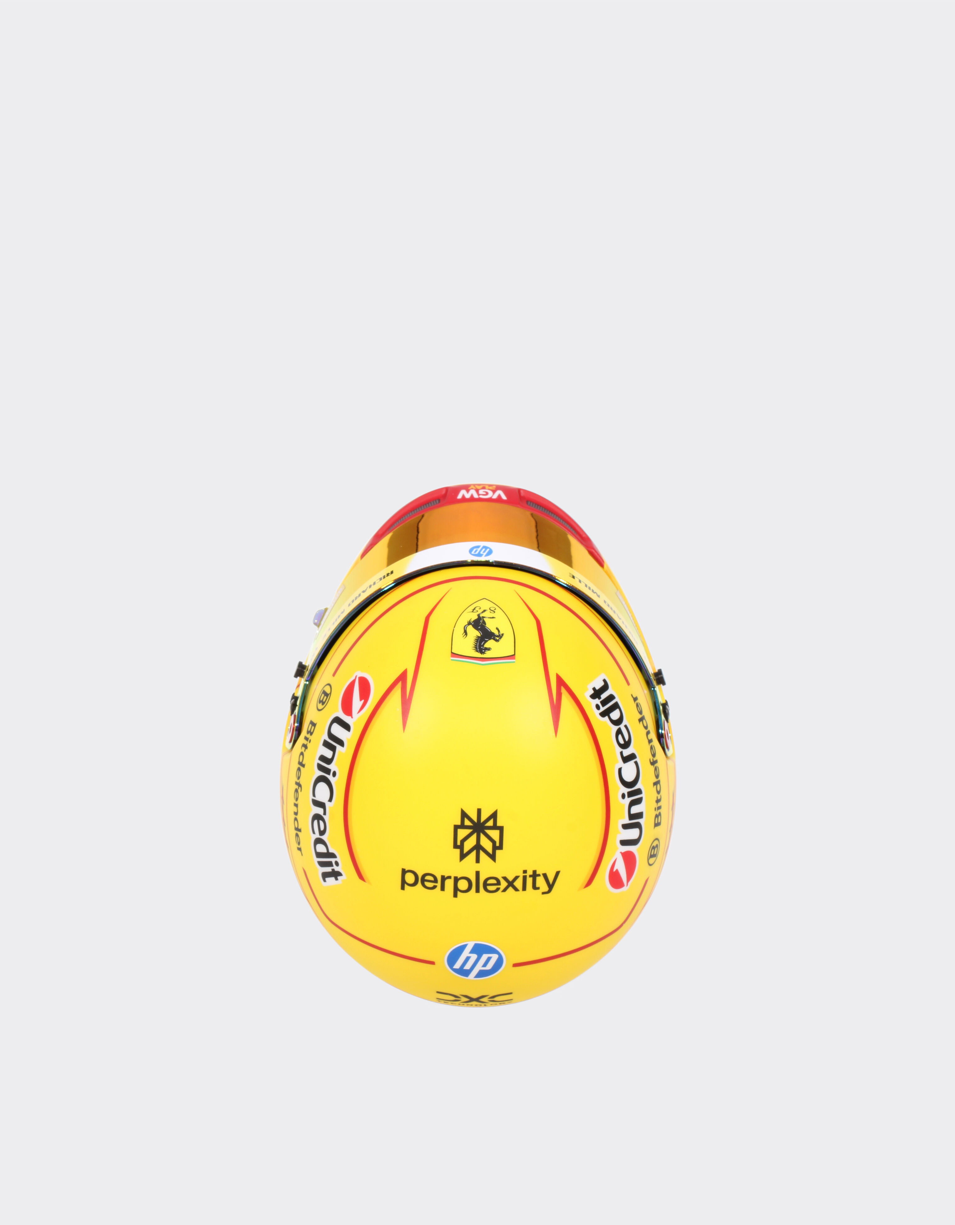 Ferrari 2025 Lewis Hamilton mini helmet in 1:2 scale MULTICOLOUR LA07Pf