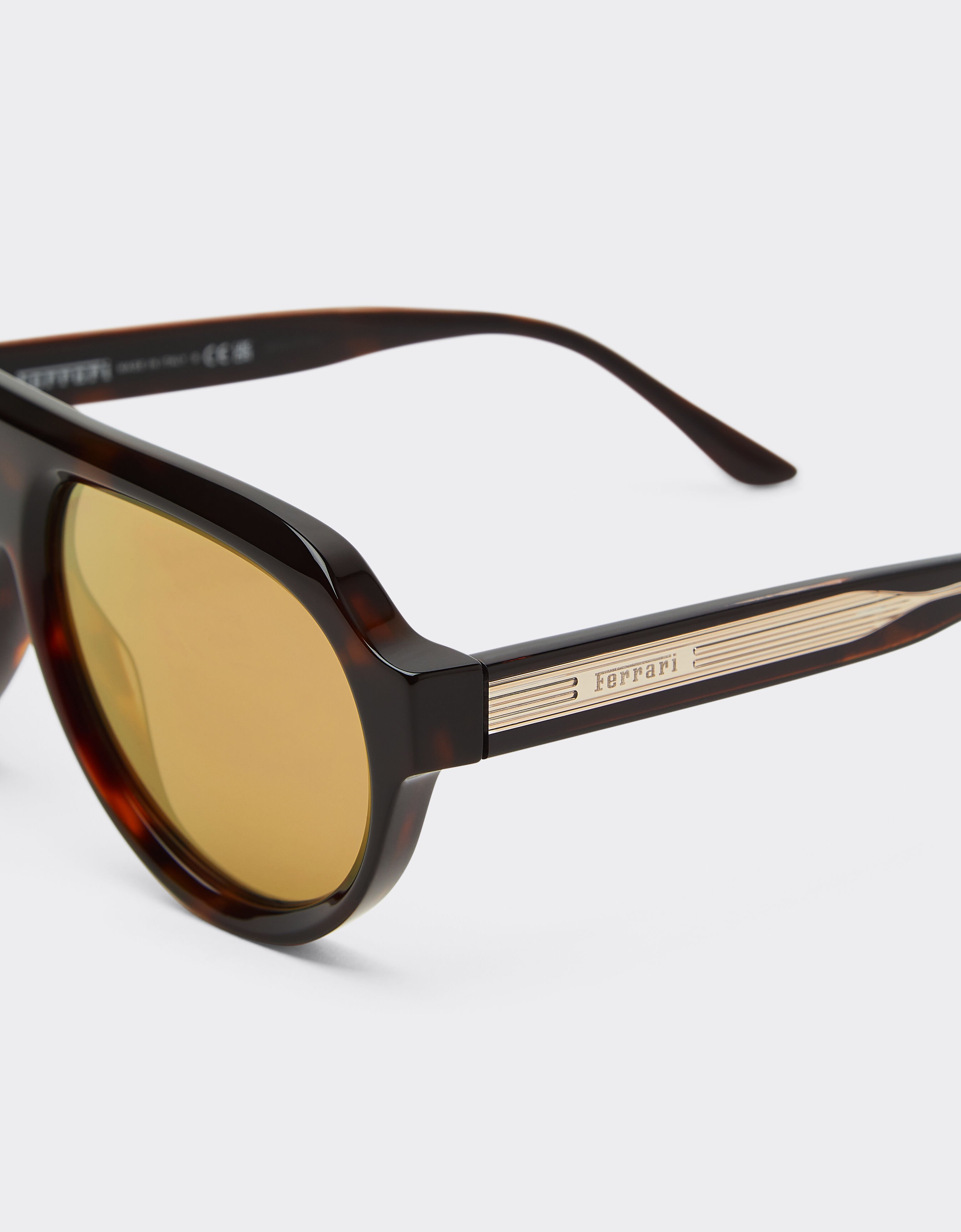 Ferrari Ferrari acetate brown tortoiseshell sunglasses with brown gold mirrored lenses Tortoiseshell LA0EWf