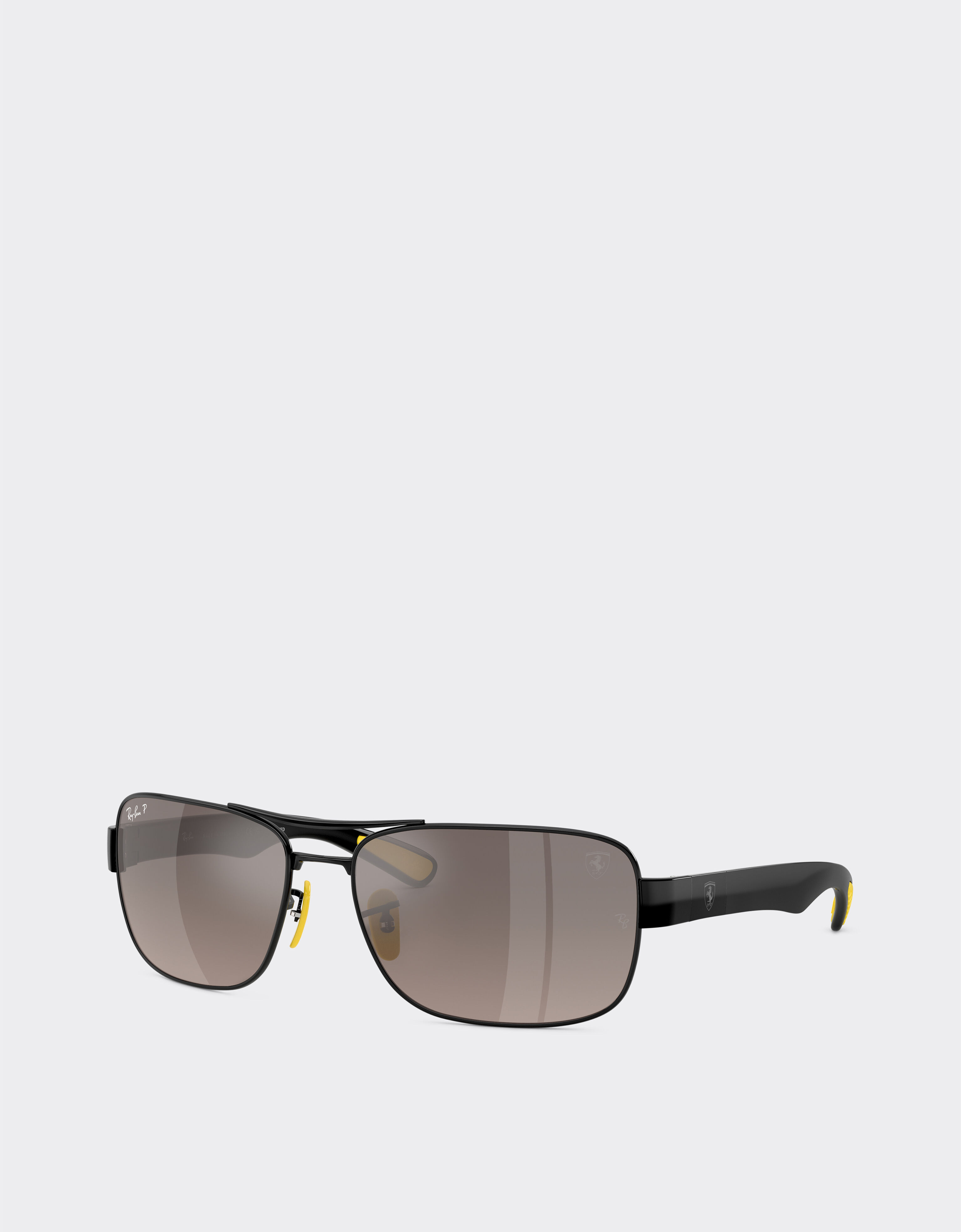 Ferrari Ray-Ban for Scuderia Ferrari RB3763M de metal y plástico negro con lentes polarizadas sombreadas grises Negro LA01Df