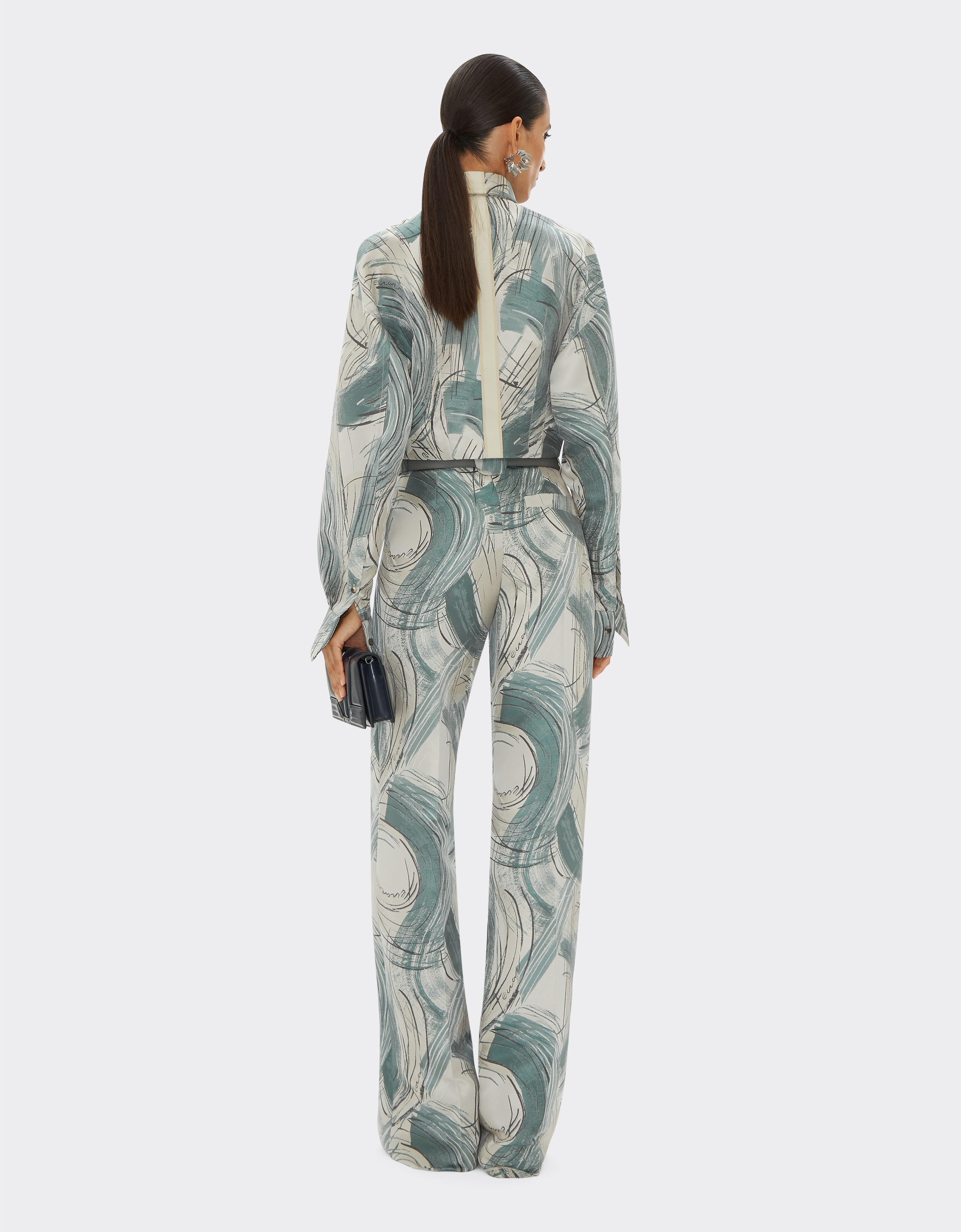 Ferrari Jacquard shirt with brushed motif Ecru 21758f