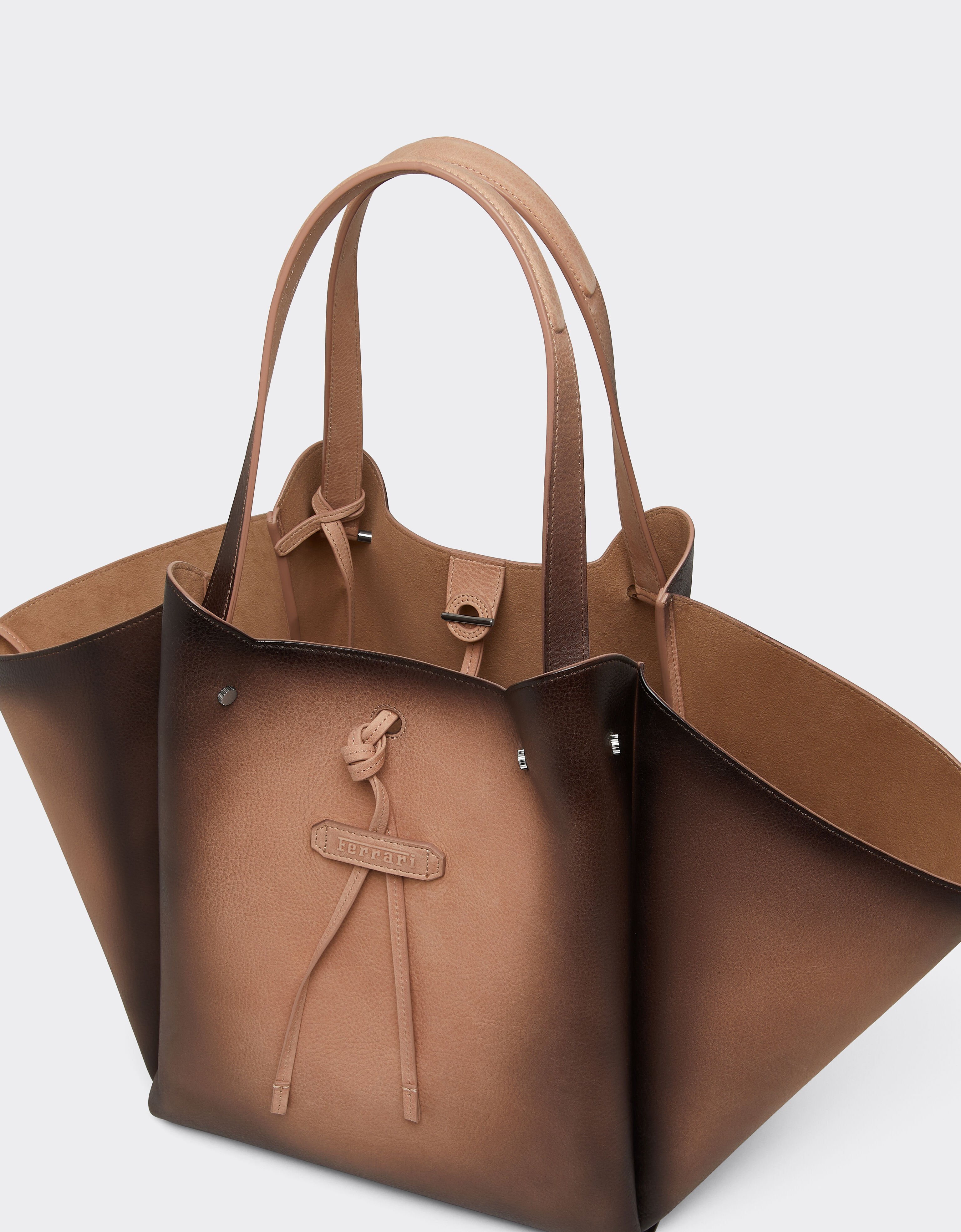 Ferrari Délavé suede tote bag Cipria 51334f