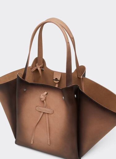 Ferrari Sac cabas en cuir suédé délavé Cipria 51334f