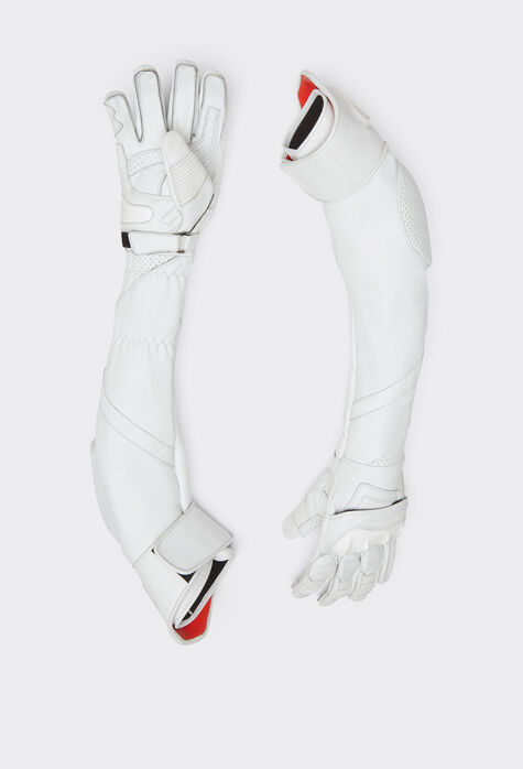 Ferrari Long leather gloves Navy 20756f
