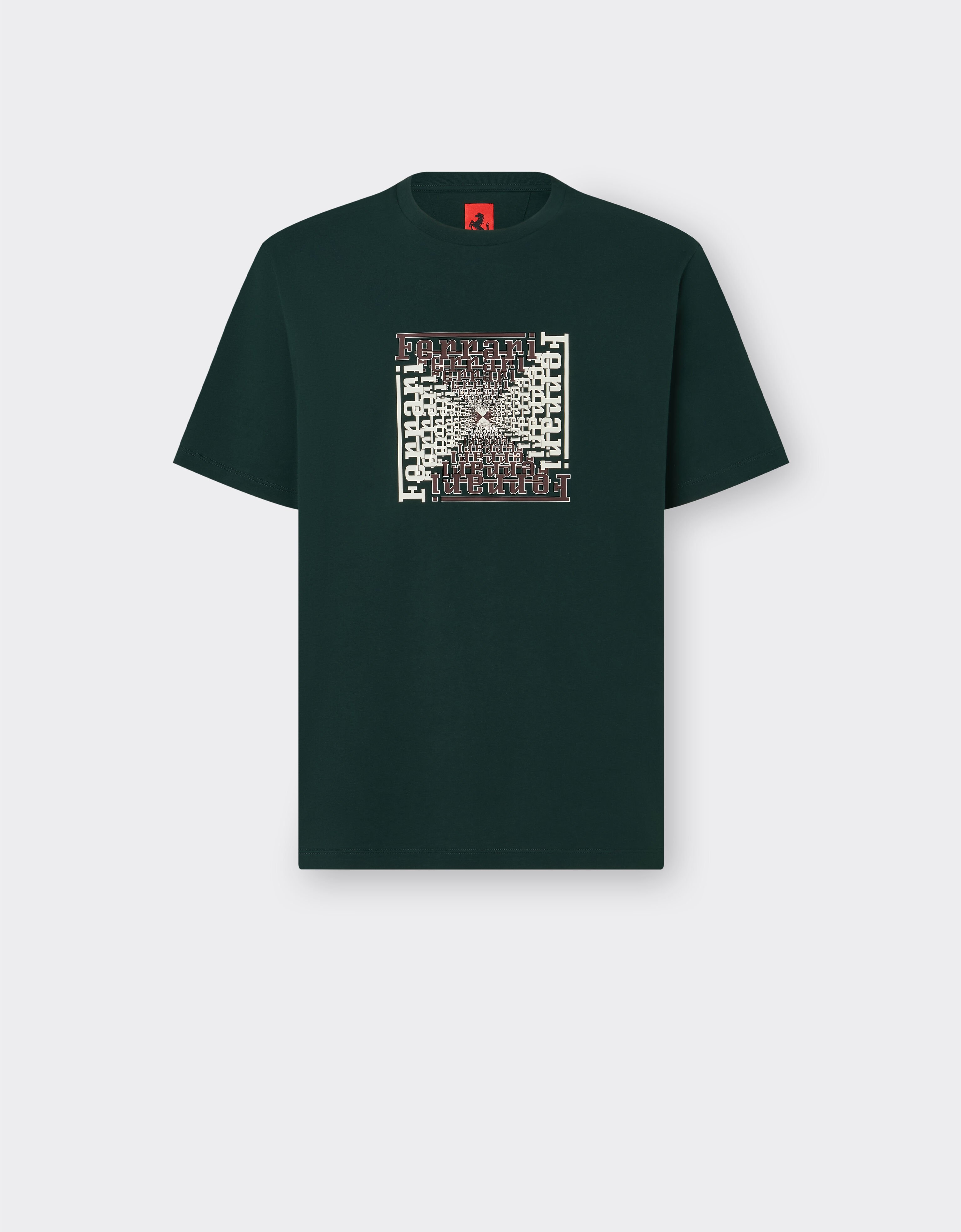 Ferrari T-shirt with Ferrari Cube print Verde militar 21181f