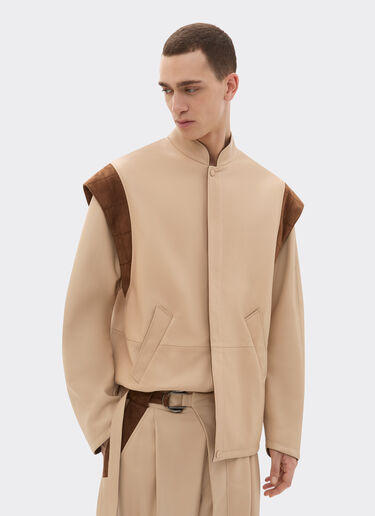 Ferrari Jacket in semi-matte nappa leather Chalk 22498f